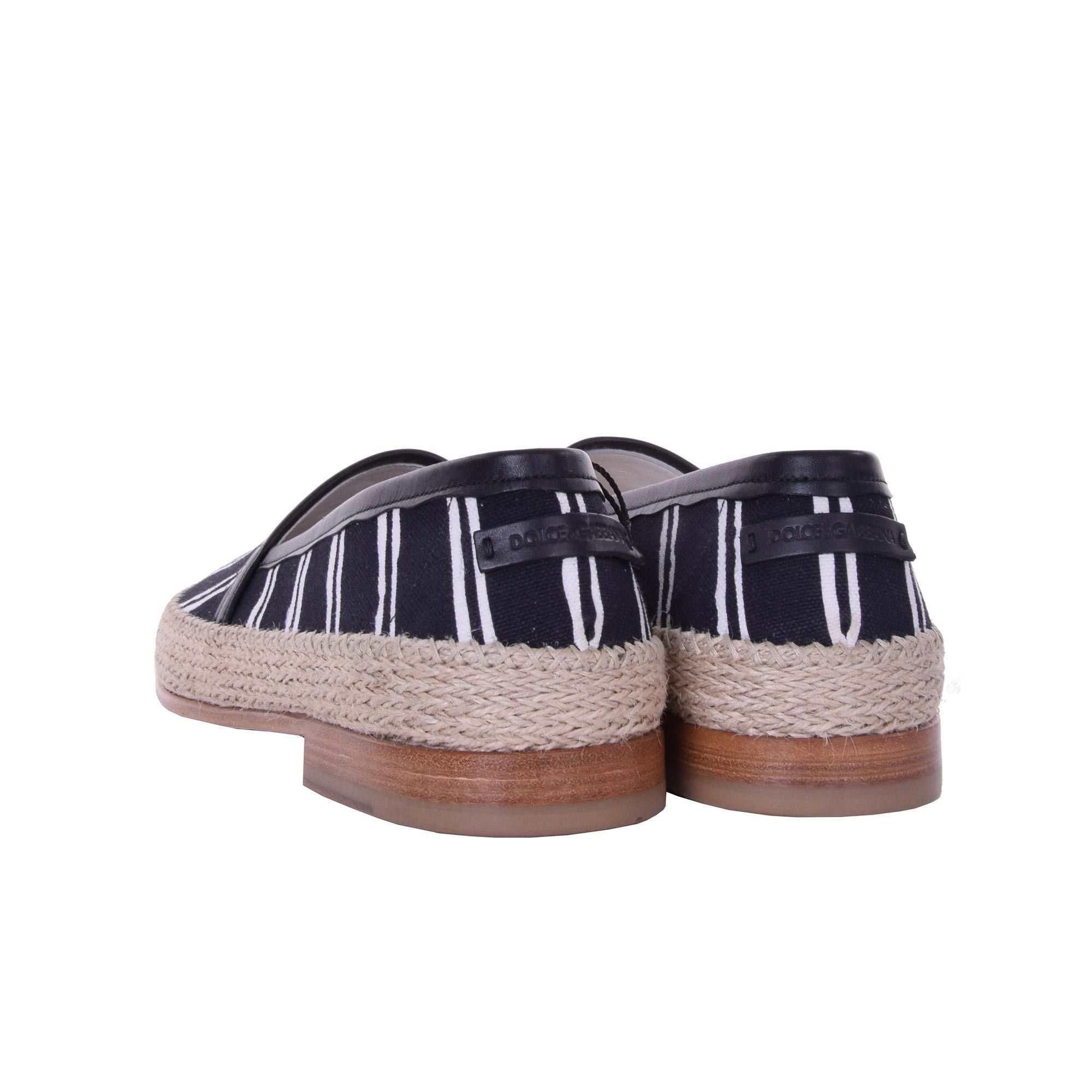 Dolce & Gabbana o1y0125 Logo Espadrilles in Black/White Size US 9.5 / EU 42-43 - 3 Thumbnail