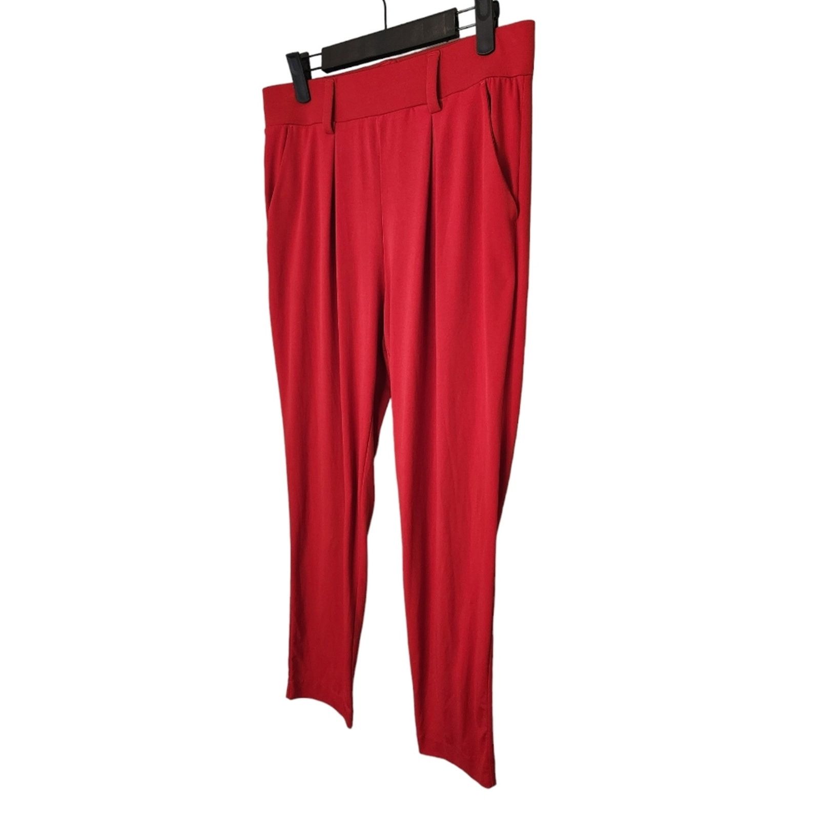 Express Express Pull On Red Trouser Pleated Ankle Pants Small Size 27" / US 4 / IT 40 - 2 Thumbnail