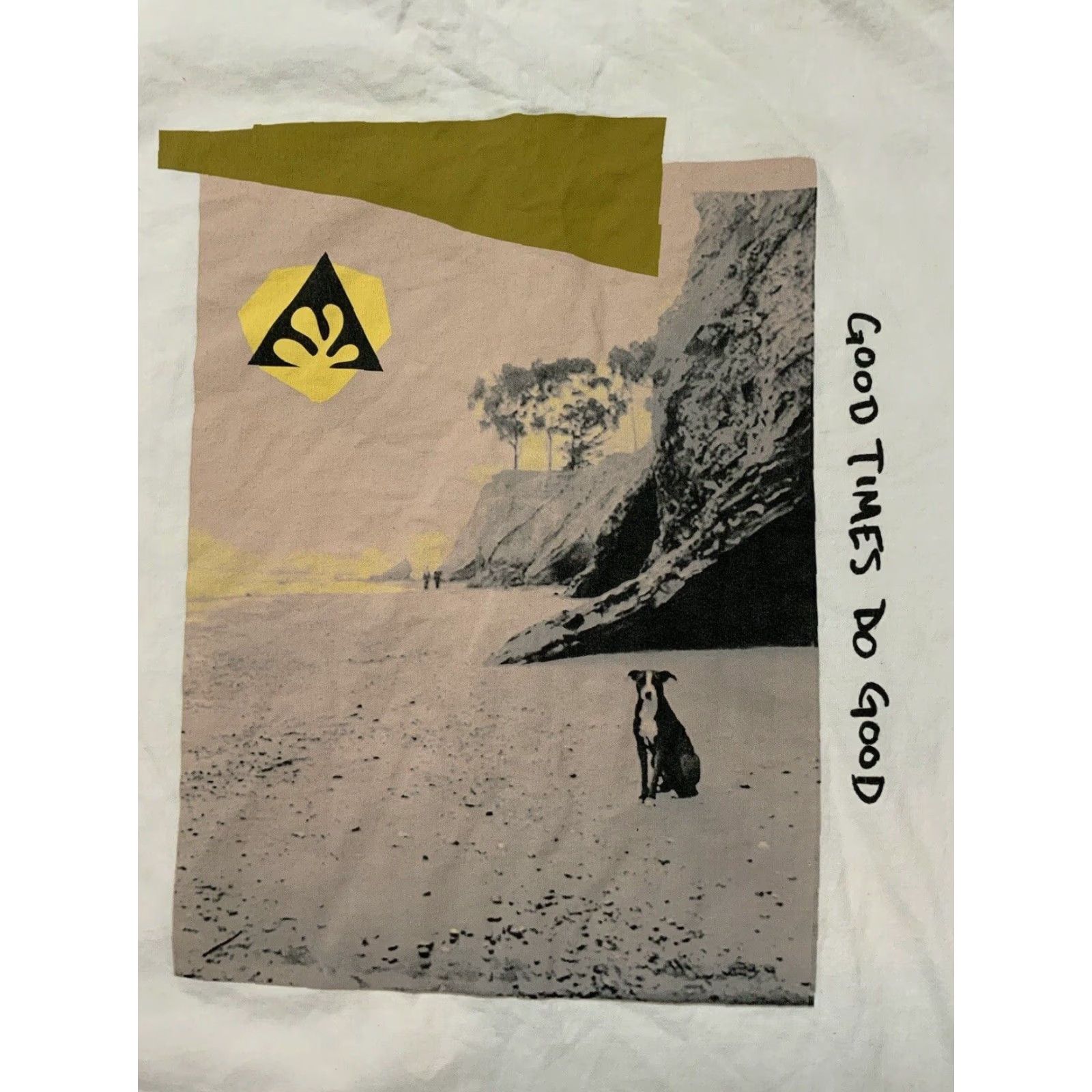 Vintage Wasted Collective Good Times Do Good Dog Graphic White S/S Crewneck T-Shirt XL Mens Size US XL / EU 56 / 4 - 2 Thumbnail