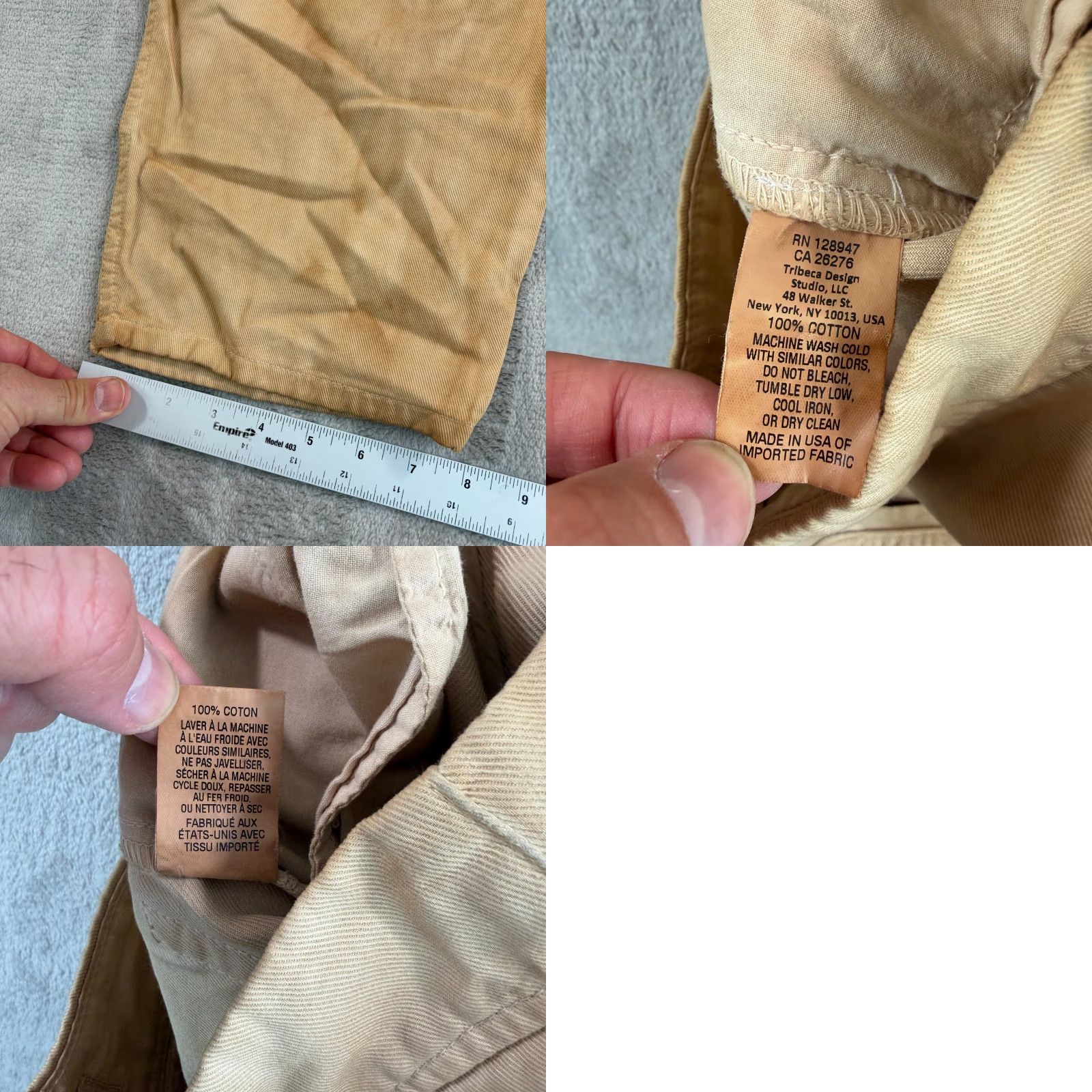 Nili Lotan Nili Lotan Pants Barrel Exposed Button High Rise Flat Front Cotton Twill Women's 2 Brown Vintage Tobacco Bohemian Casual 27 Inseam Size 26" / US 2 / IT 38 - 8 Thumbnail