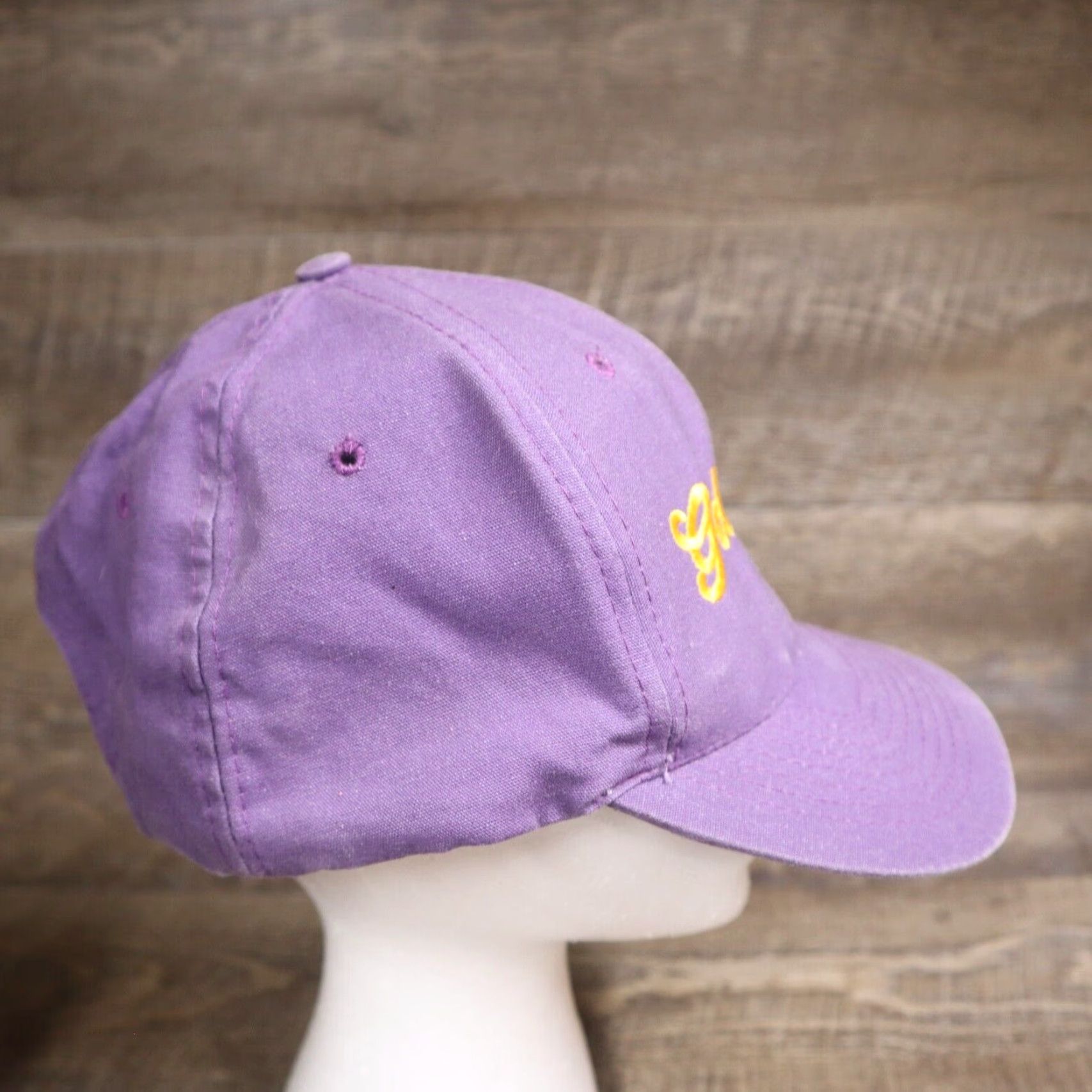 Honda VINTAGE Honda Goldwing Purple Gold Motorcycle Hat Cap Embroidered Snapback Size ONE SIZE - 3 Thumbnail