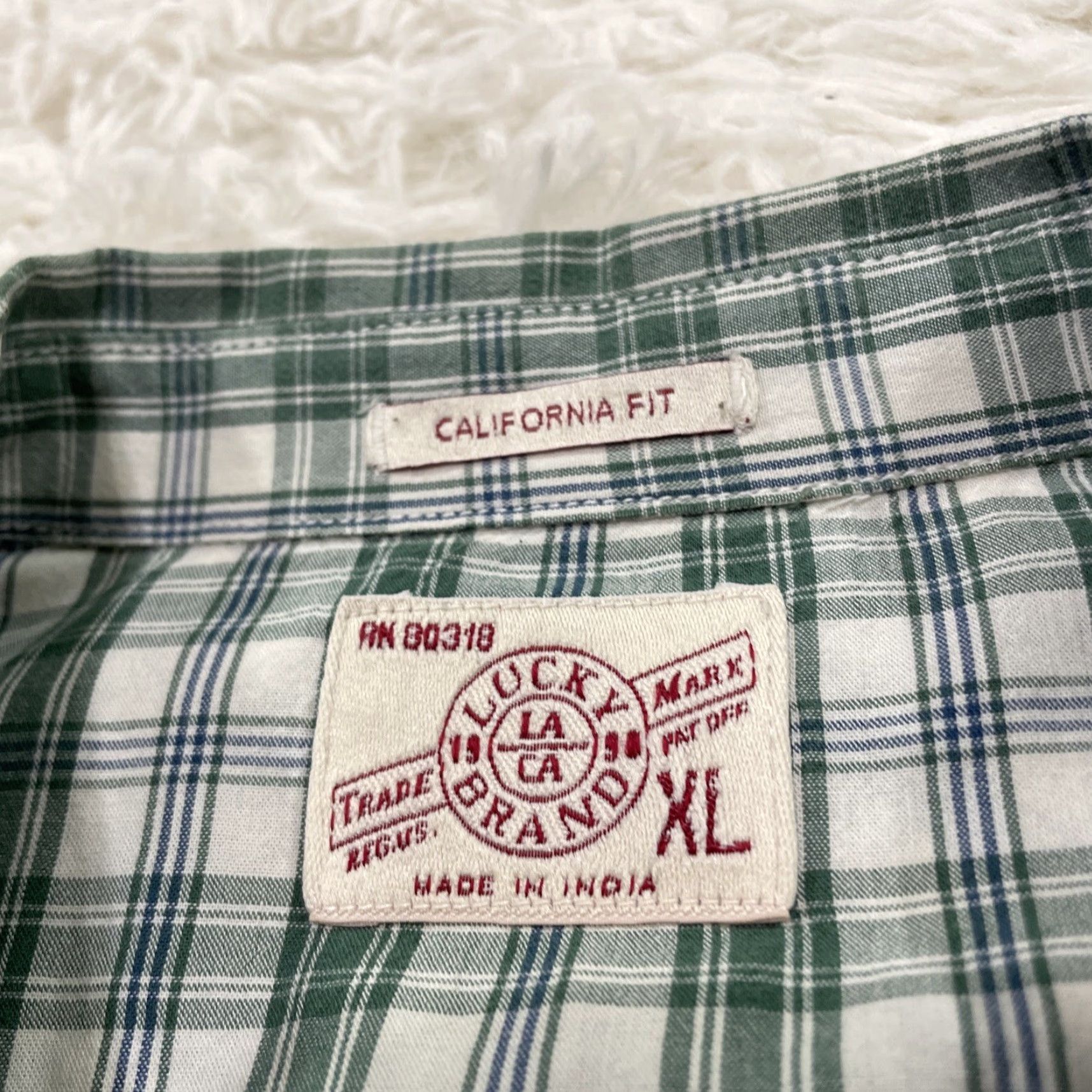 Lucky Brand LUCKY BRAND Pearl Snap Shirt Men XL Western Green Plaid California Fit 90s St. Patrick's Day Art Free-Color? Size US XL / EU 56 / 4 - 4 Thumbnail