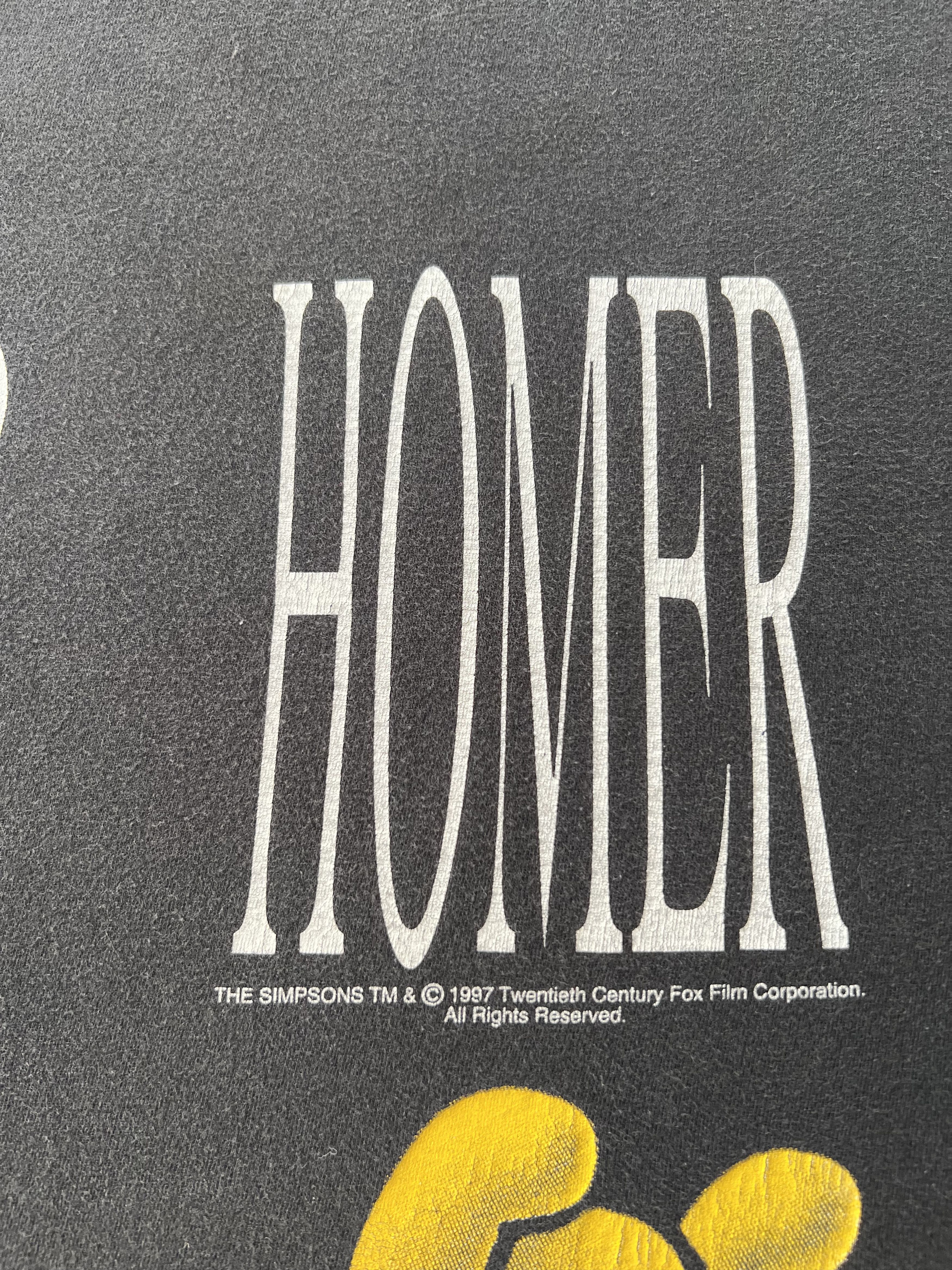 The Simpsons Vintage 1997 The Simpsons Homer Matt Groening Black T-shirt Size US L / EU 52-54 / 3 - 7 Thumbnail