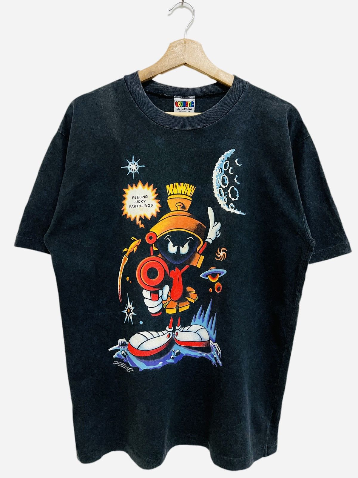 Vintage Vintage 90s Marvin The Martian Looney Tunes Tee Size US M / EU 48-50 / 2 - 1 Thumbnail