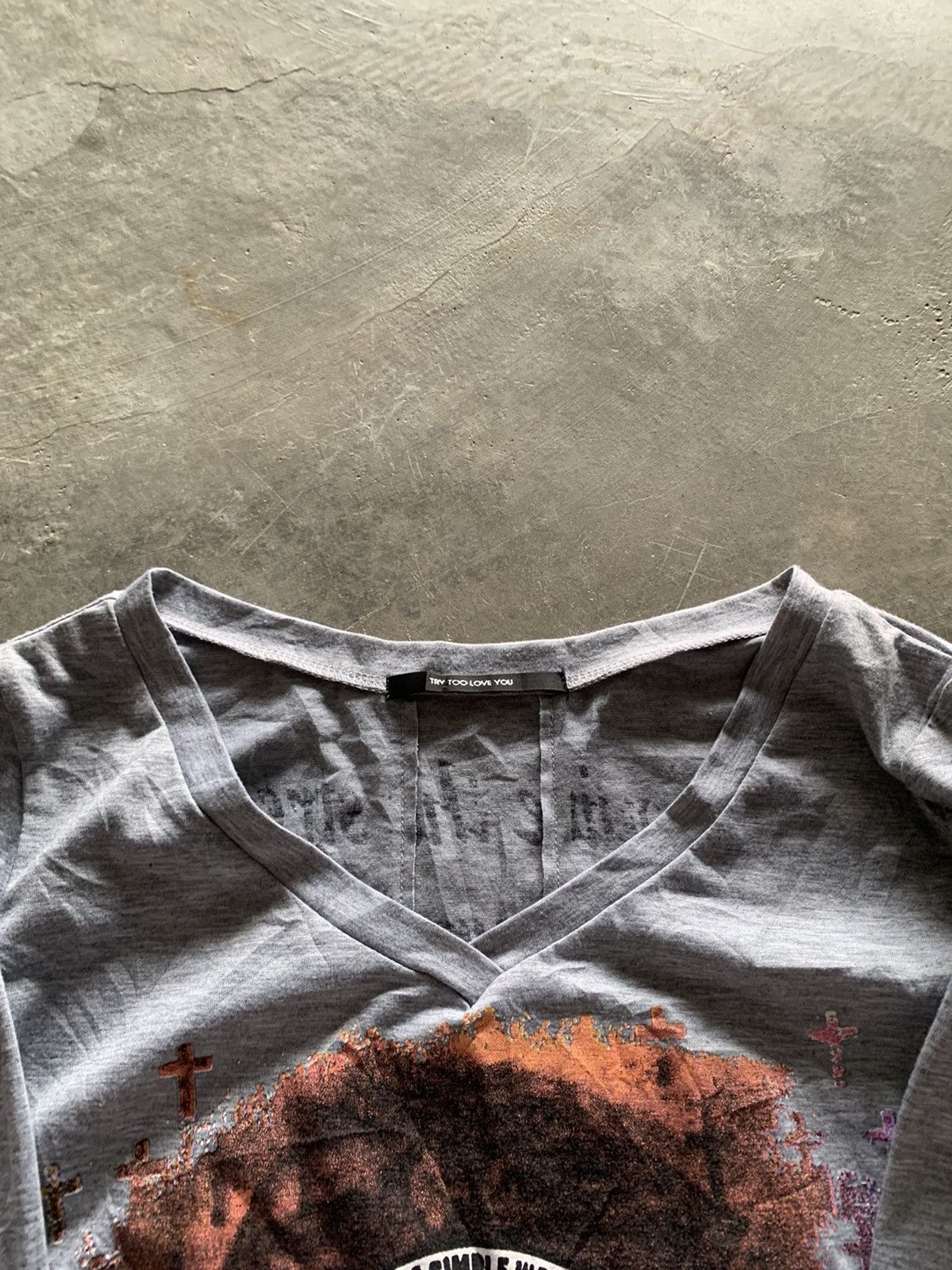 20471120 × Hysteric Glamour × Le Grande Bleu (L.G.B.) ifsixwasnine inspired skull design back poem cross pattern Size US S / EU 44-46 / 1 - 2 Thumbnail