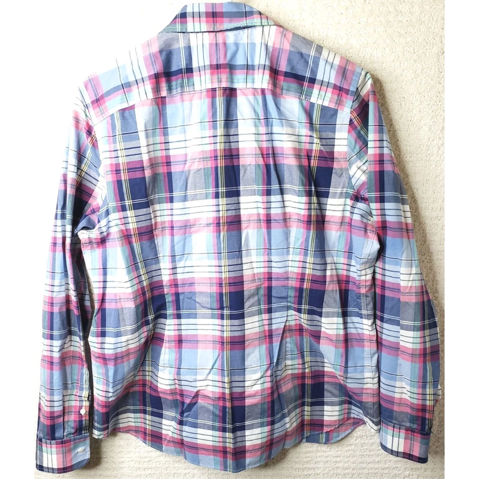 Chaps Chaps Men's XL No Iron Long Sleeve Shirt Button Down Multicolor Plaid Cotton Size US XL / EU 56 / 4 - 6 Thumbnail