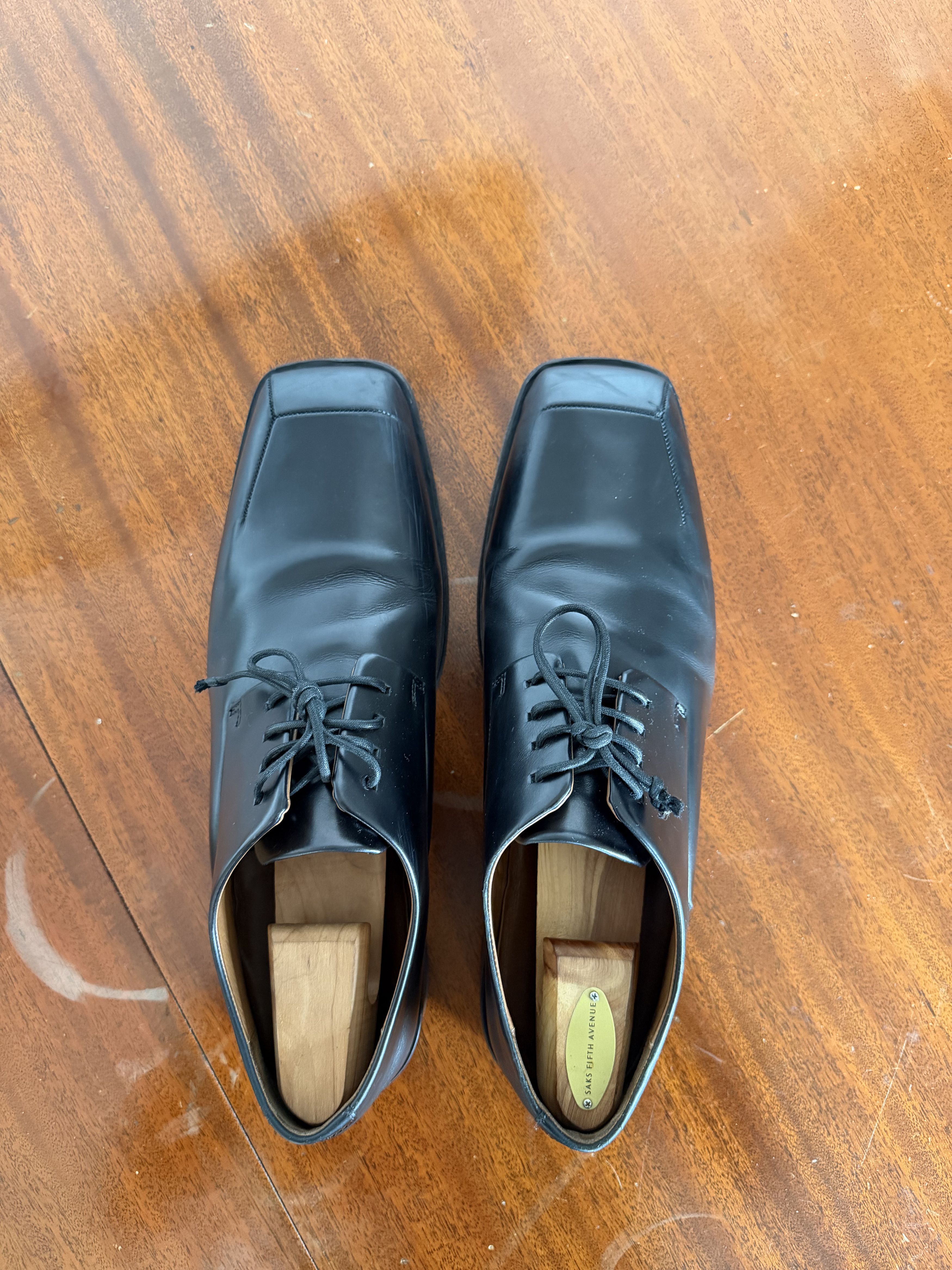 Marsell Marsell Black Square Toe Derby Shoes Size US 11 / EU 44 - 3 Thumbnail