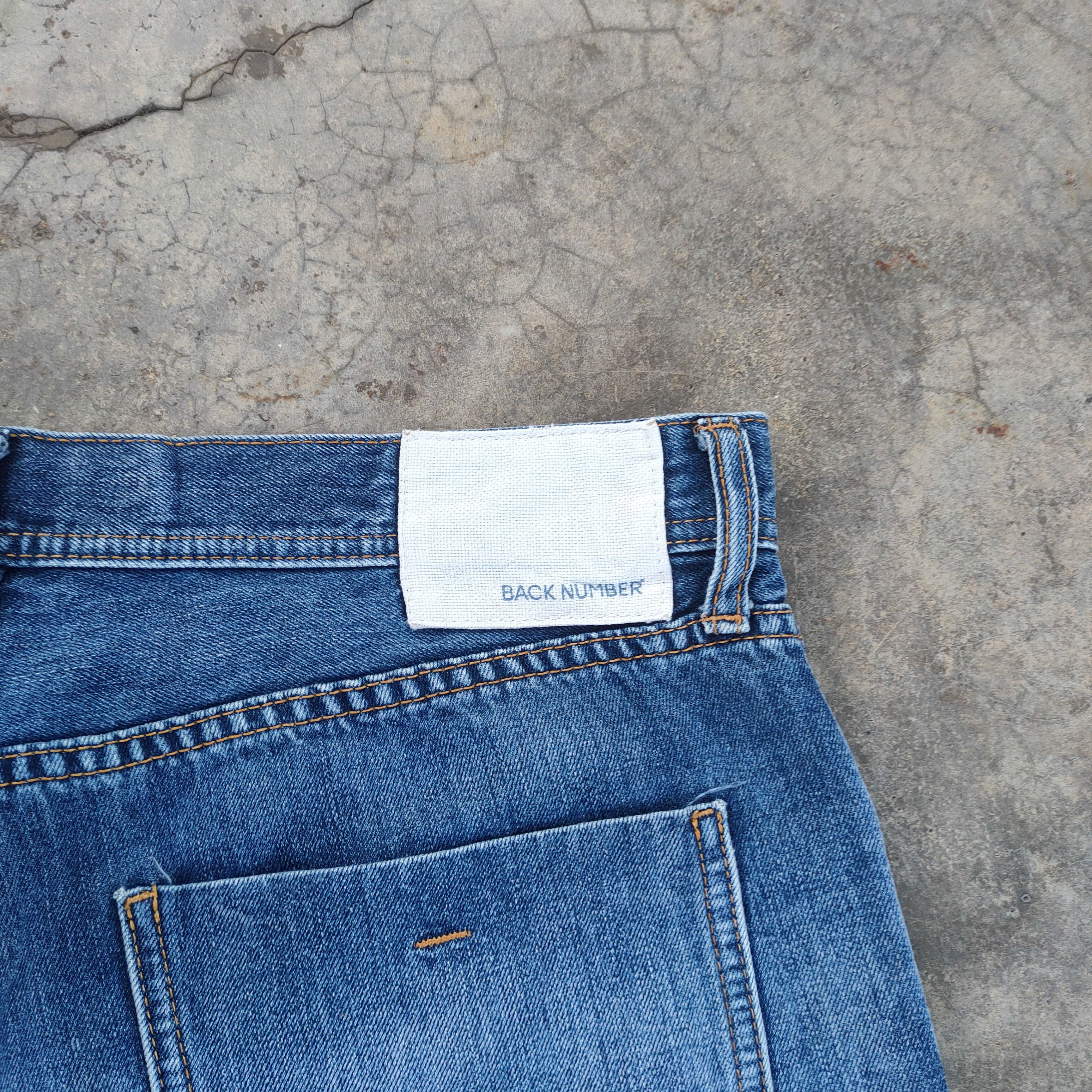 Jean × Numbers × Vintage VINTAGE B NUMBER DISTRESSED FADED JEANS PANTS Size US 33 - 10 Thumbnail