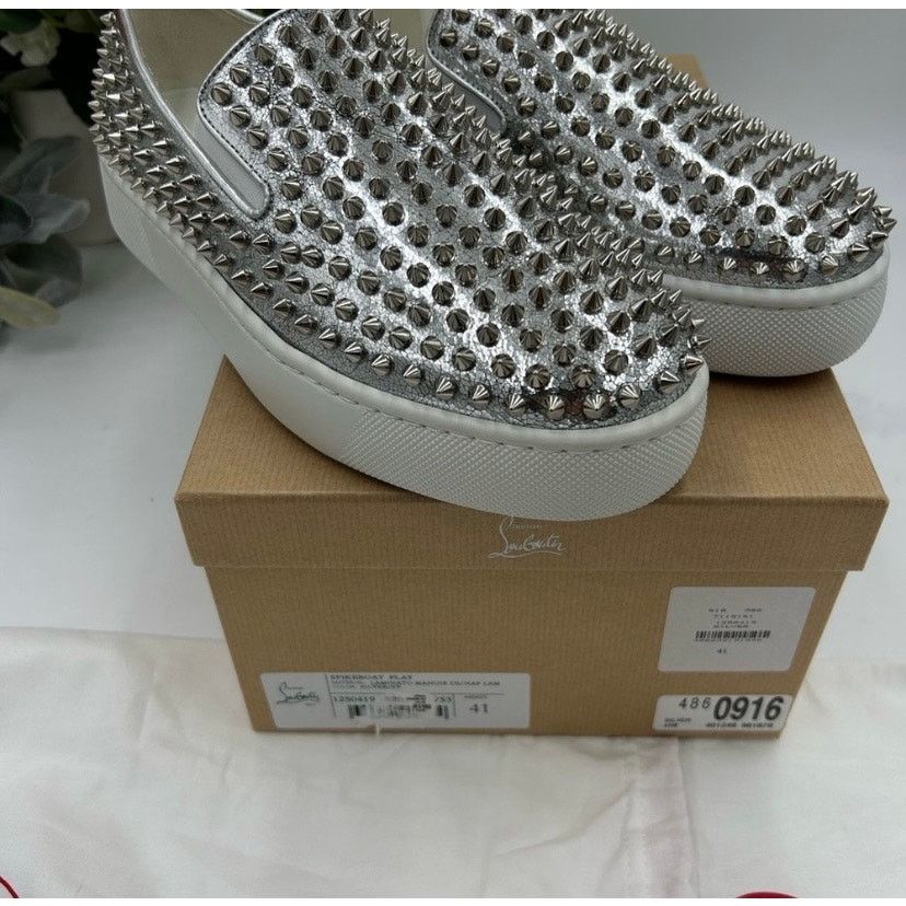 Christian Louboutin Christian Louboutin spike boat, leather sneakers size 41 Size US 8 / EU 41 - 4 Thumbnail