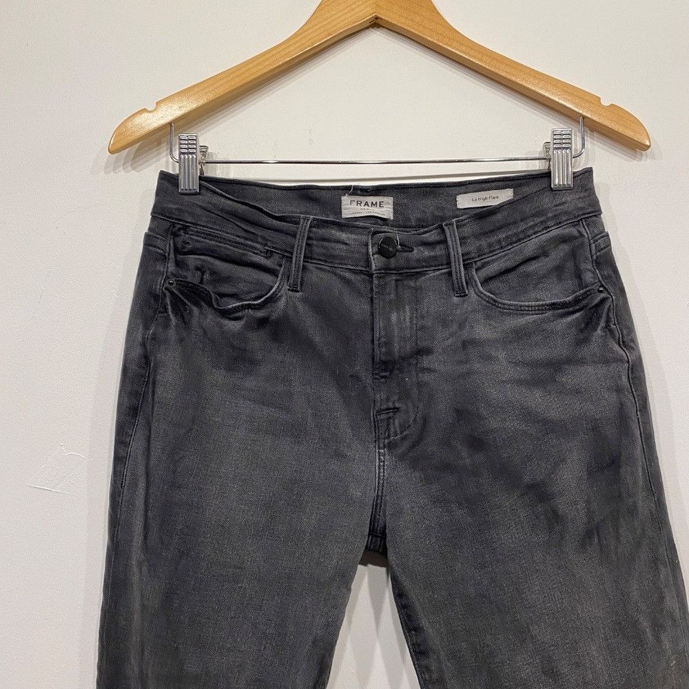 Frame Frame denim Le High Flare Tierra Black Western Boho Jeans Size 27" / US 4 / IT 40 - 6 Thumbnail