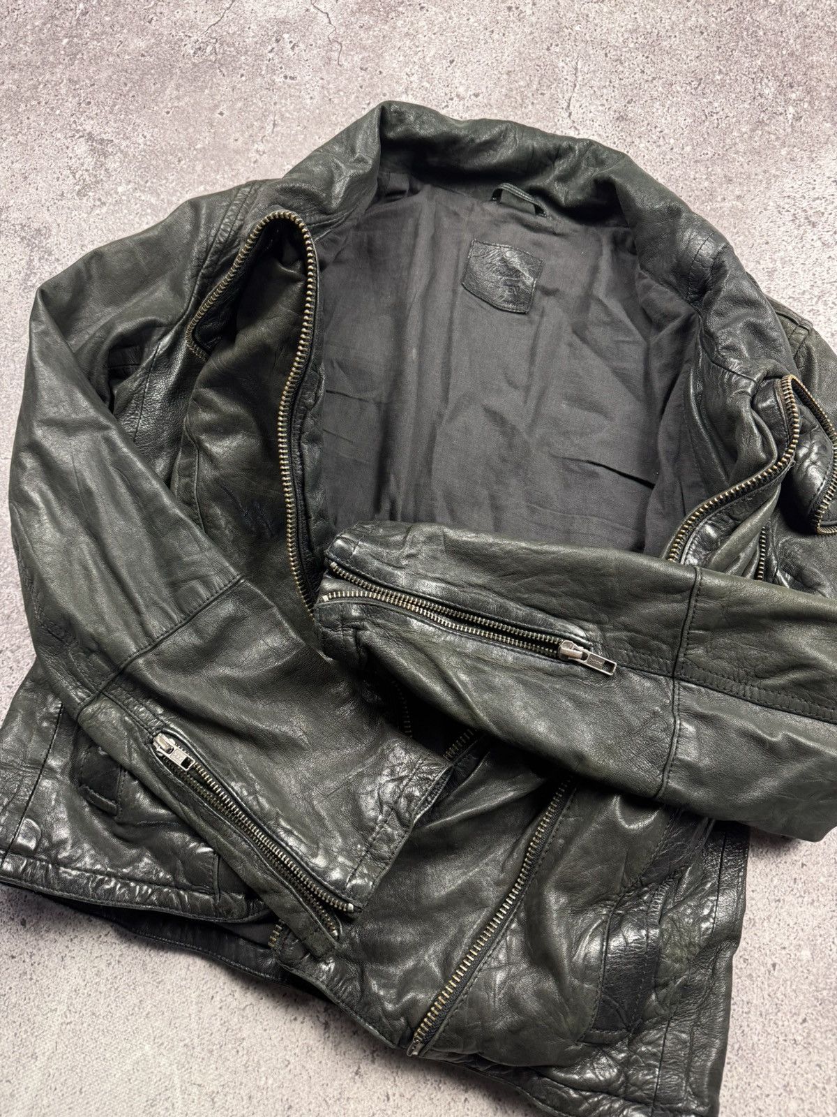 Allsaints AVANT GARDE RICK OWENS STYLE ALLSAINTS OPIUM LEATHER JACKET Size M / US 6-8 / IT 42-44 - 4 Thumbnail