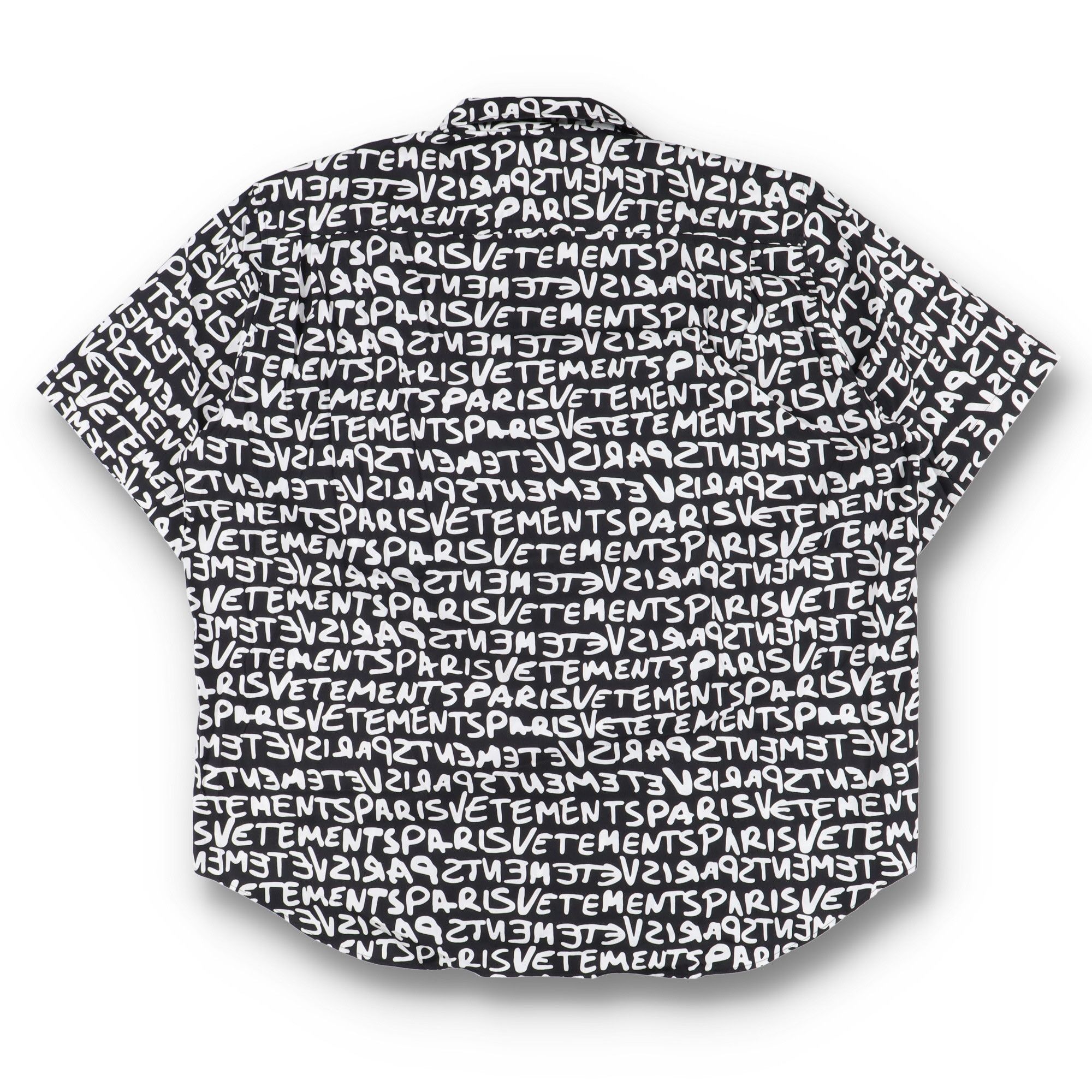 Vetements Black All Over Grafitti Logo Oversized Short Sleeve Shirt Size US S / EU 44-46 / 1 - 6 Thumbnail