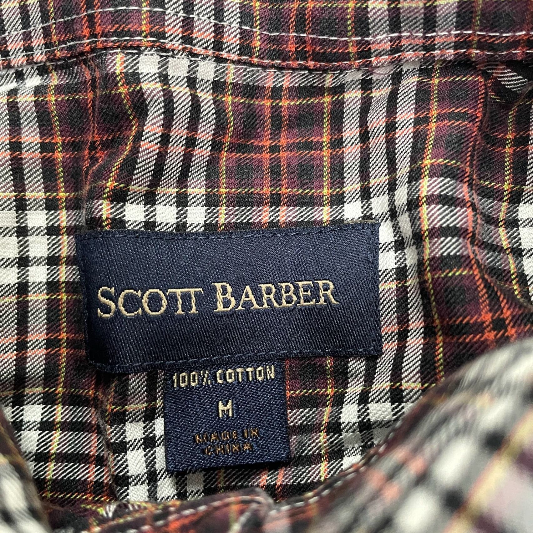Vintage Scott Barber Button Up Shirt Mens M Multi Plaid Long Sleeve Cotton Casual Regular Size US M / EU 48-50 / 2 - 6 Thumbnail