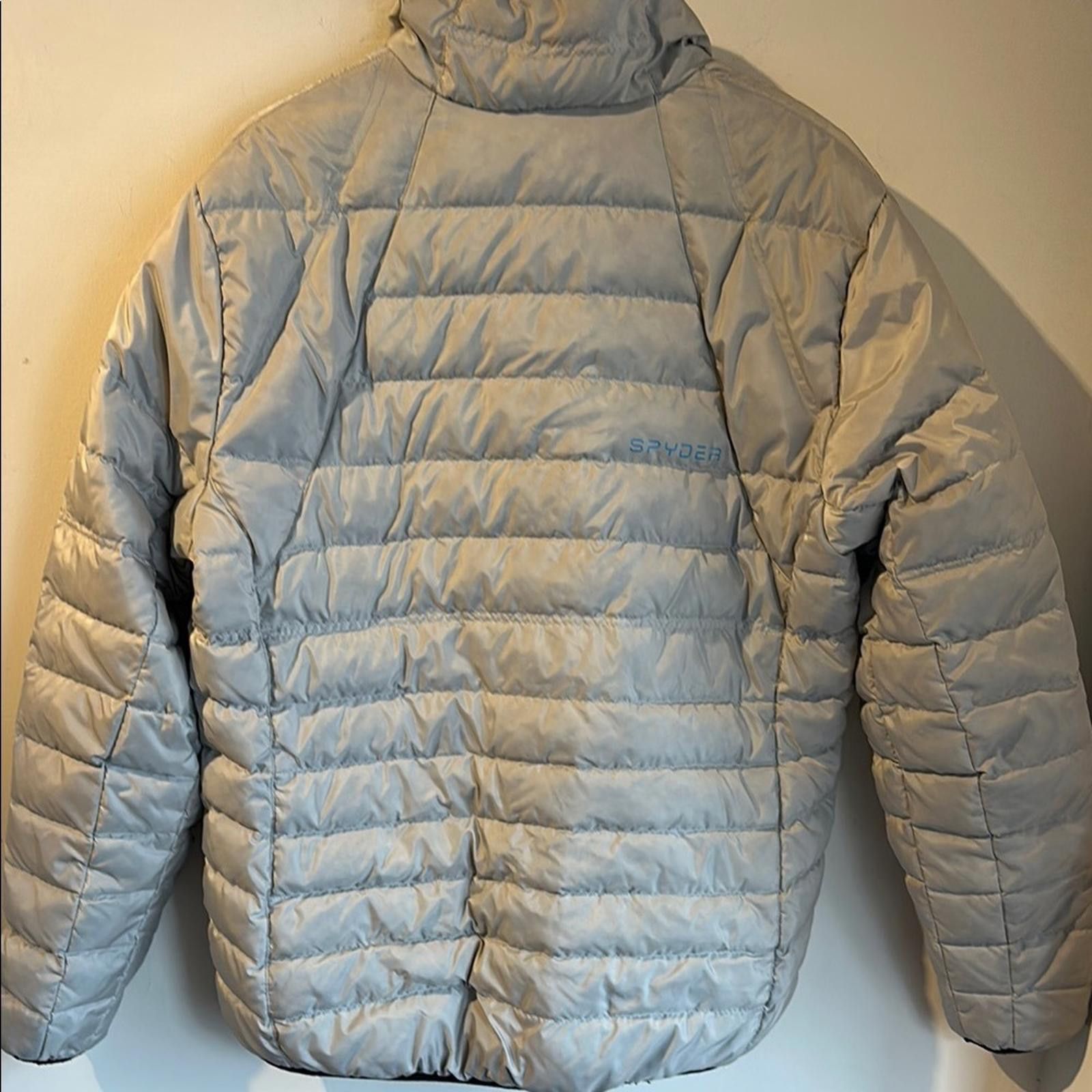 Spyder Spyder Gray Puffer Jacket with Blue Accents Size US XL / EU 56 / 4 - 4 Thumbnail