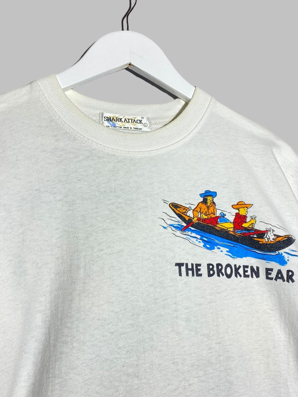 Vintage 🔥 90s TINTIN BROKEN EAR MAMMOTH PRINT TEE VINTAGE RIVER DRIP Size US L / EU 52-54 / 3 - 6 Thumbnail