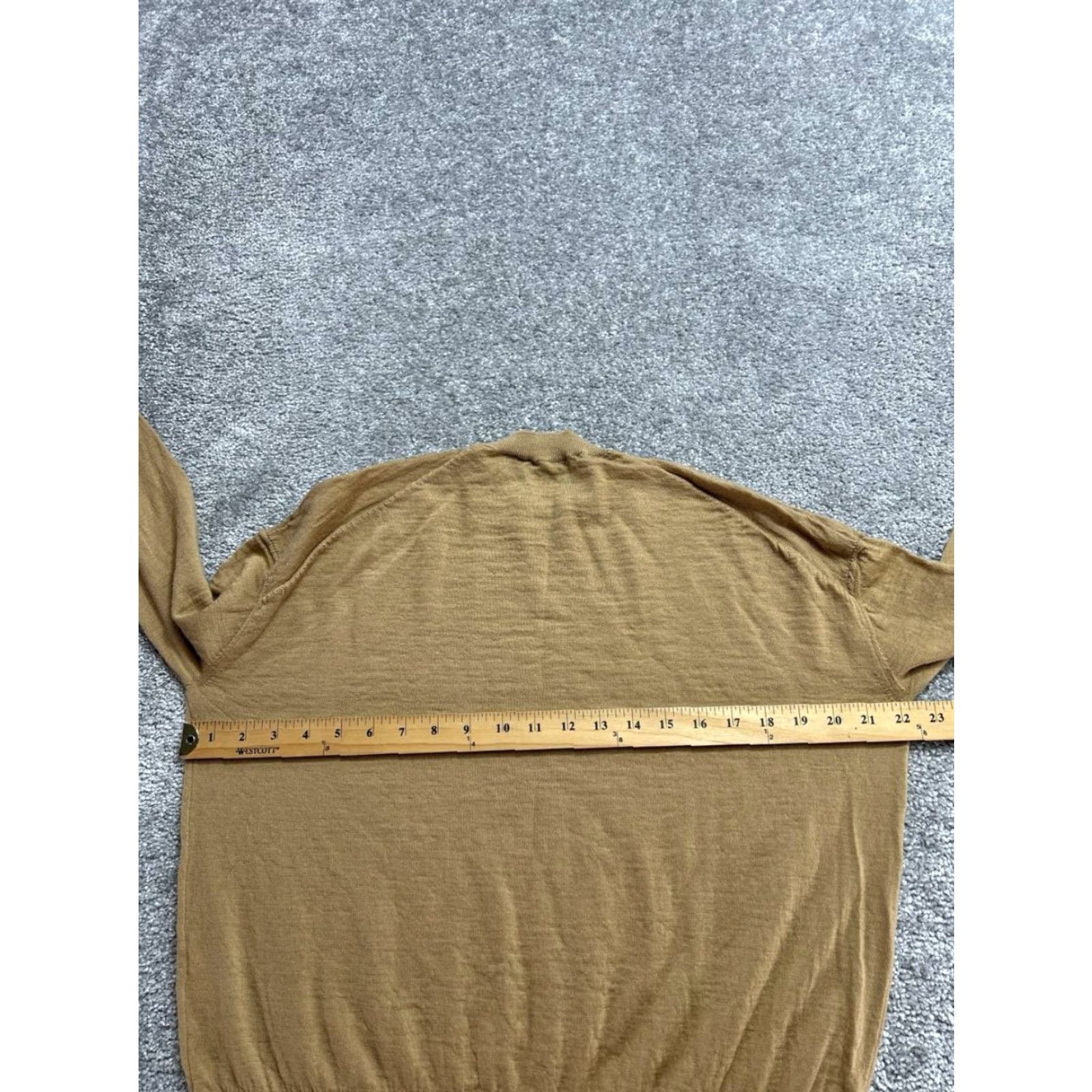 Vintage Elborn Sweater Womens Medium Brown Merino Wool Ribbed Trim One Size Size M / US 6-8 / IT 42-44 - 6 Thumbnail