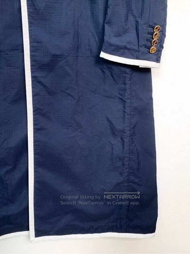 Thom Browne Thom Browne Classic Lapel Trench Coat Navy Blue Size US S / EU 44-46 / 1 - 4 Thumbnail