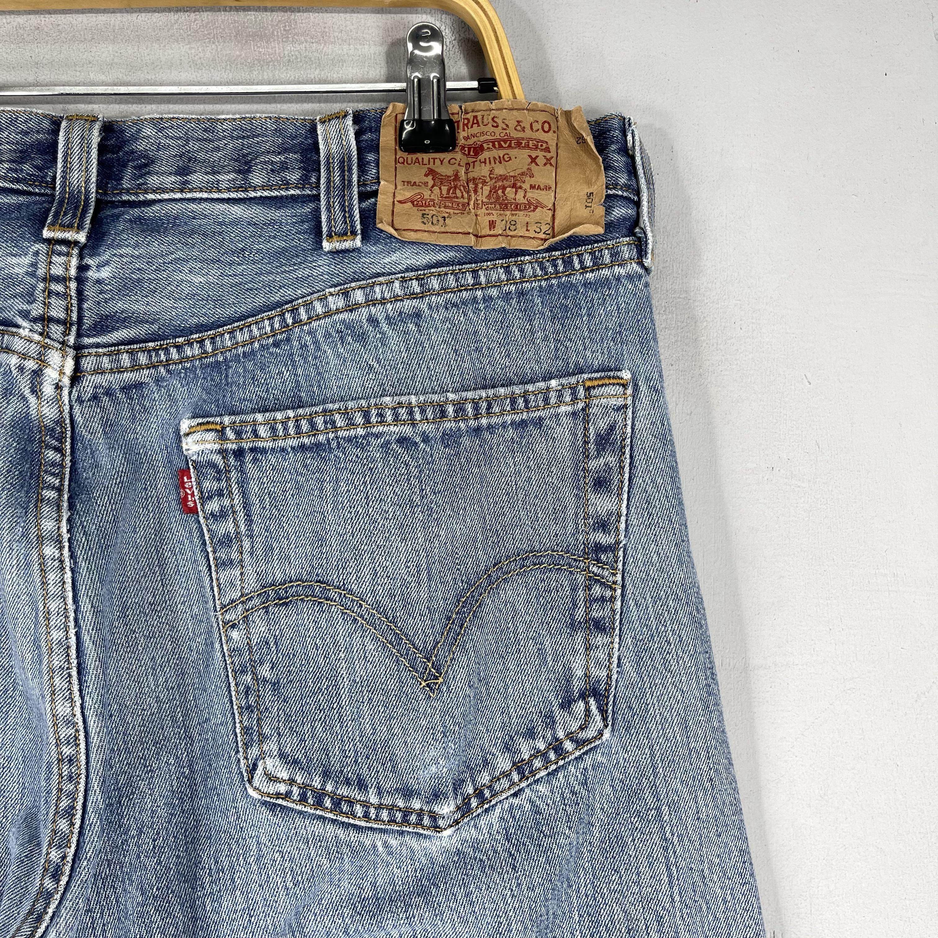 Levi's × Vintage Size 36 Vintage Levis 501 Distressed Reinforced Jeans Size US 36 / EU 52 - 9 Thumbnail