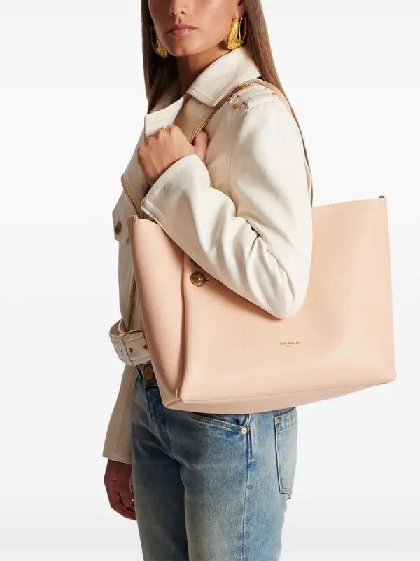 Balmain o1s1wg111225 Size:OS/ Embleme Tote Bag in Pink Size ONE SIZE - 4 Thumbnail