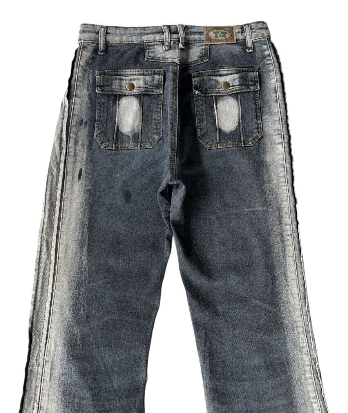 Tornado Mart 💥FLARE💥T&T FLARED JEANS BOOTCUT TWO TONE DENIM Size US 28 / EU 44 - 5 Thumbnail
