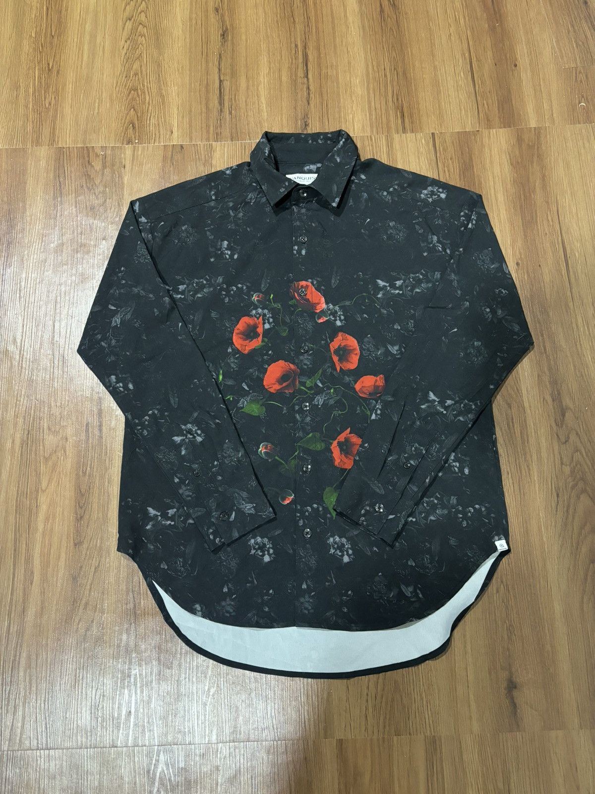 Japanese Brand × Vanquish × Vintage Vintage Vanquish Tokyo Black Rose Shirt Size US S / EU 44-46 / 1 - 1 Thumbnail