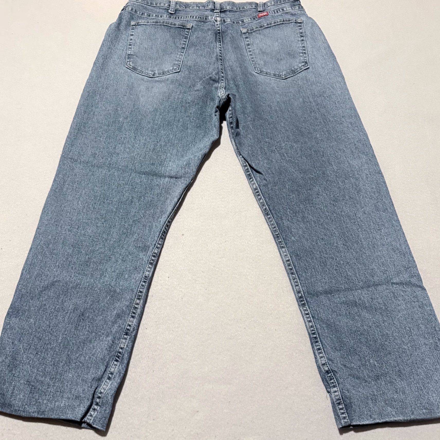 Wrangler Wrangler Jeans Denim Blue Mid Rise Relaxed Fit Straight - 36x27 Size US 36 / EU 52 - 2 Thumbnail