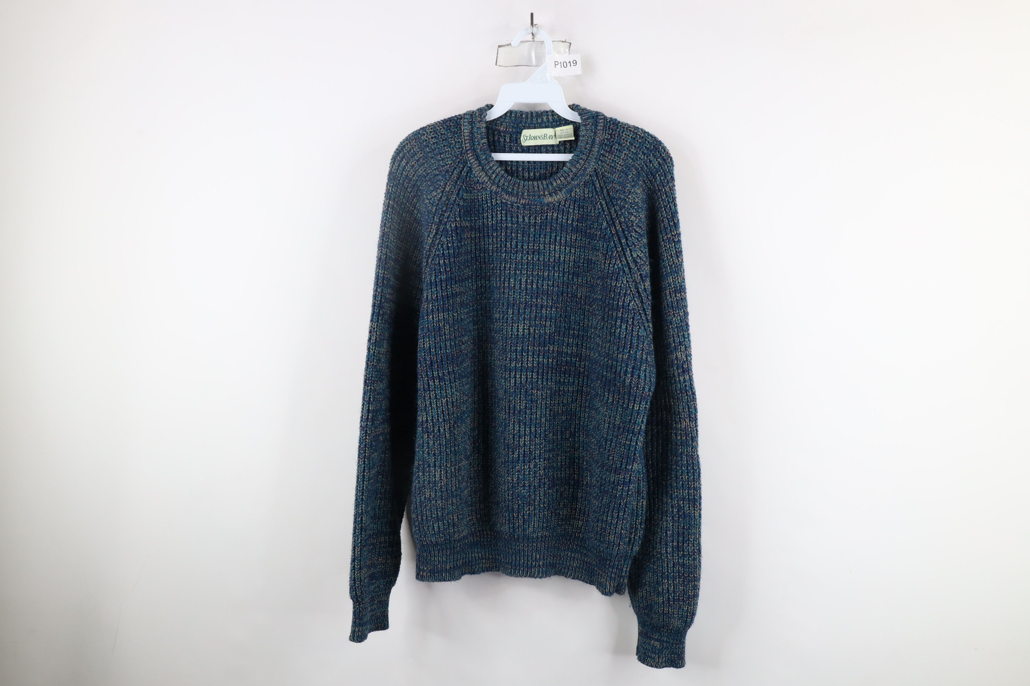 Vintage Vintage 90s Streetwear Chunky Ribbed Knit Crewneck Sweater Size US L / EU 52-54 / 3 - 1 Thumbnail