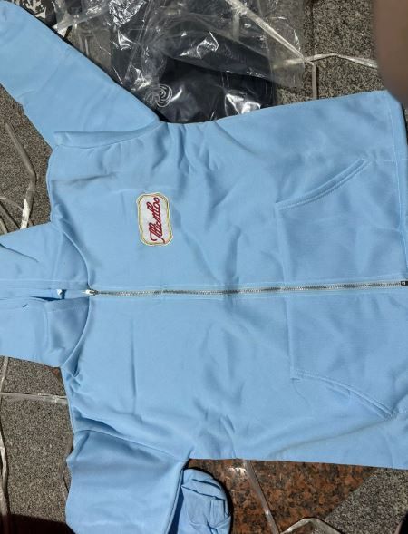Other Blue embroidered, y2k zip-up hoodie Size US S / EU 44-46 / 1 - 2 Thumbnail