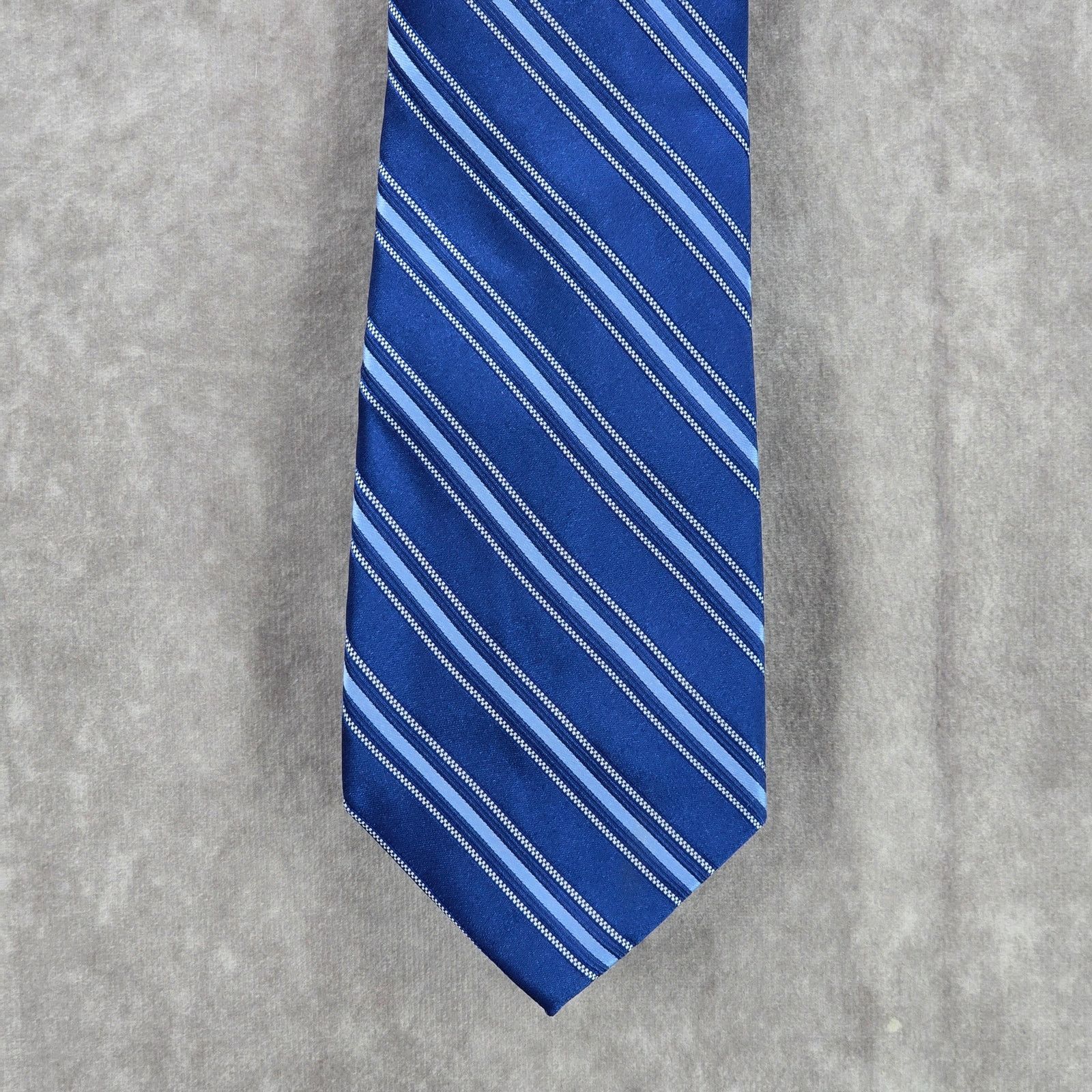 Arrow Arrow Blue Gray Silver Stripe 100% Silk Men's Neck Tie NWOT Size 30 - 1 Thumbnail