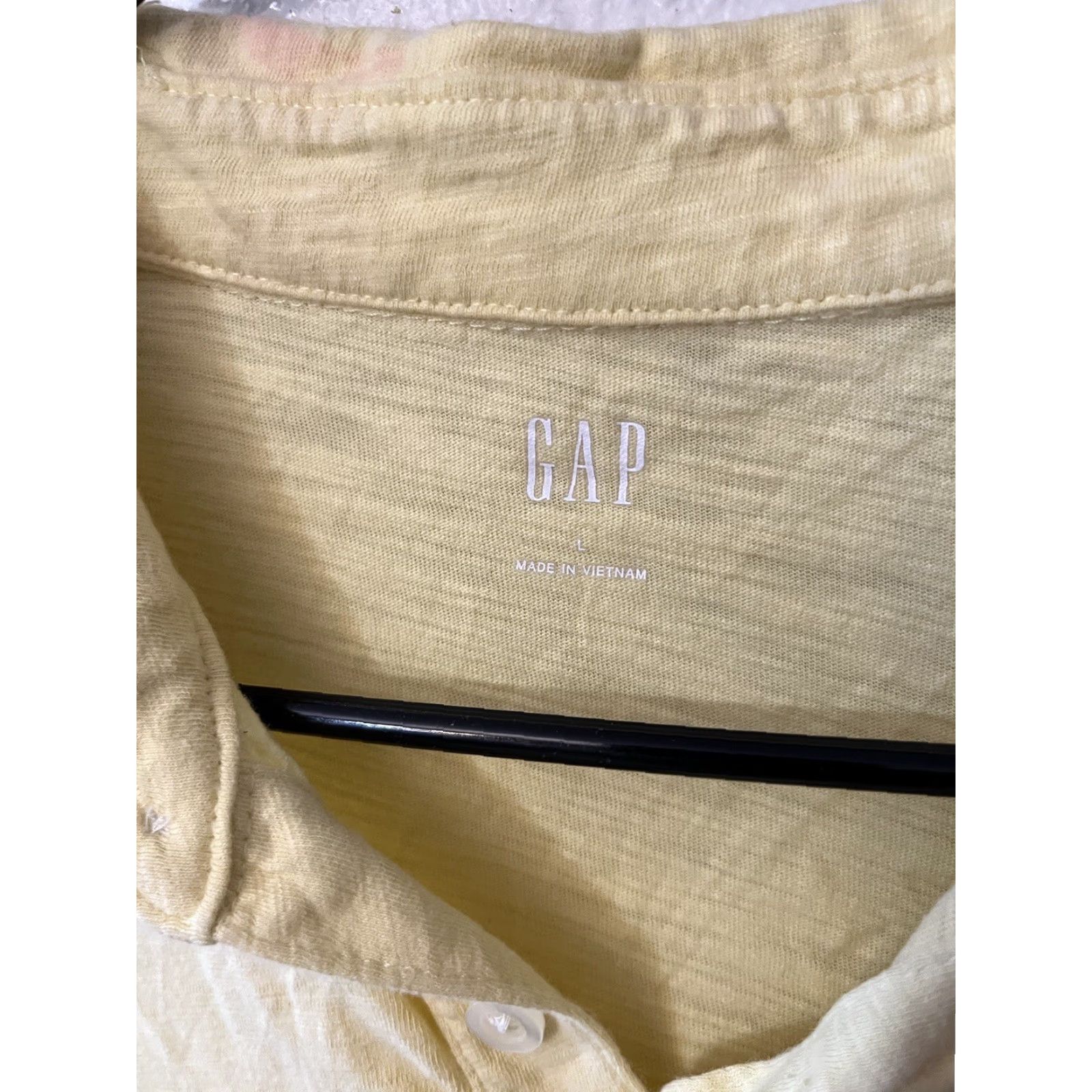 Gap GAP Polo Mens Size L Yellow Pique Golf Casual Size US L / EU 52-54 / 3 - 3 Thumbnail