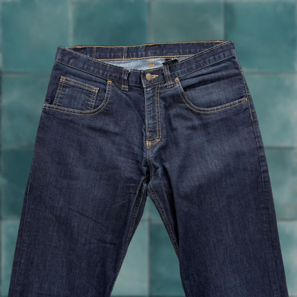 Denime Dearborn Denim Jeans Mens 32x34 Blue Dark Wash Straight Stretch Made In USA Size US 32 / EU 48 - 1 Thumbnail