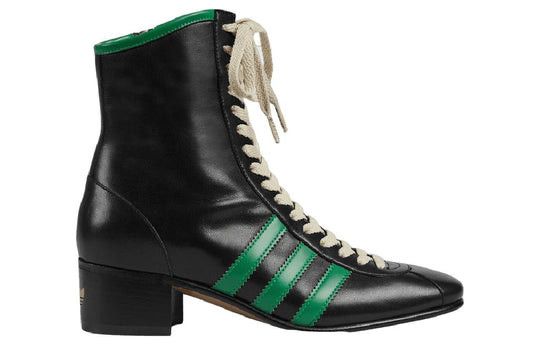 x Adidas Runway Lace Up Leather Boots in Black