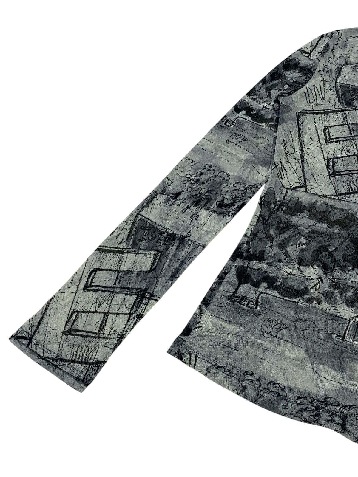 Issey Miyake 1998 Issey Miyake Fete Eden Sketch Graphic Mesh Top Size M / US 6-8 / IT 42-44 - 8 Thumbnail