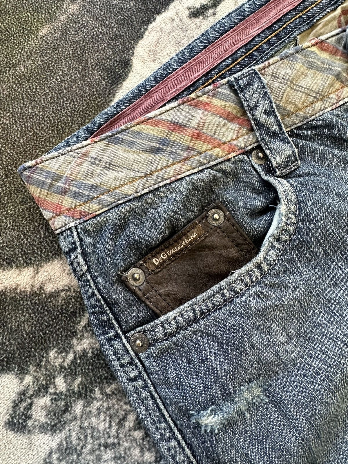 Dolce & Gabbana SS2007 D&G cummerband denim buckle back Size US 32 / EU 48 - 10 Thumbnail