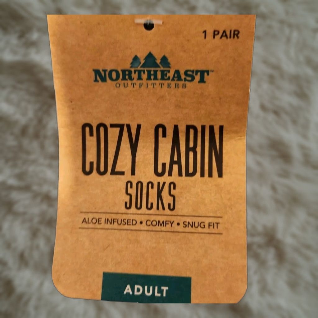 Vintage Northeast Outfitters Cabin boot socks outdoors Crew Socks 9-11 Women Taupe Holiday Snowflake Warm Comfy Mid Calf Knit Size US 9 / IT 39 - 1 Thumbnail
