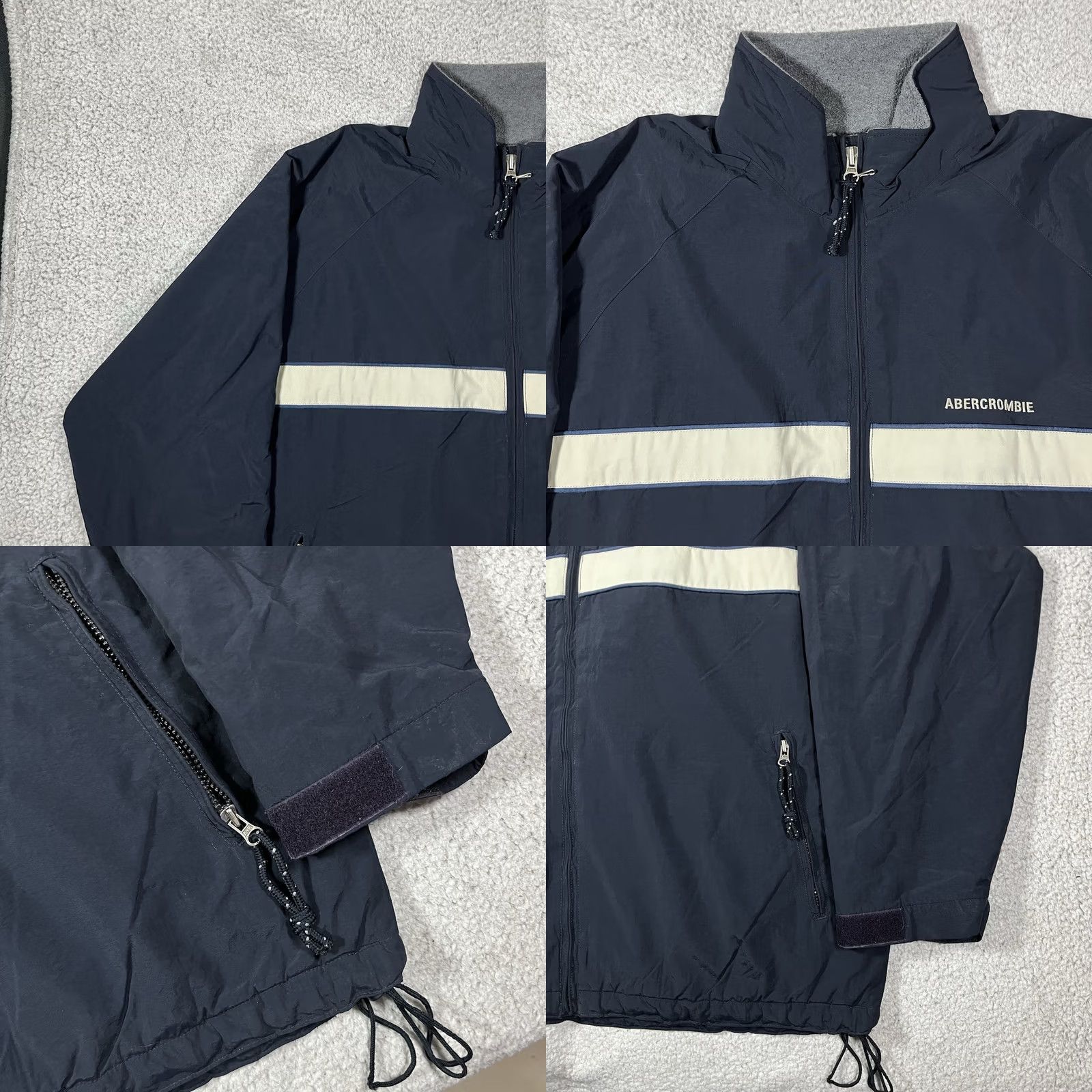 Abercrombie & Fitch VINTAGE Abercrombie & Fitch Jacket Mens L Blue Full Zip Fleece Lined Nylon Windbreaker 90s Retro Logo Pockets Zipped Pockets Casual Size US L / EU 52-54 / 3 - 8 Thumbnail