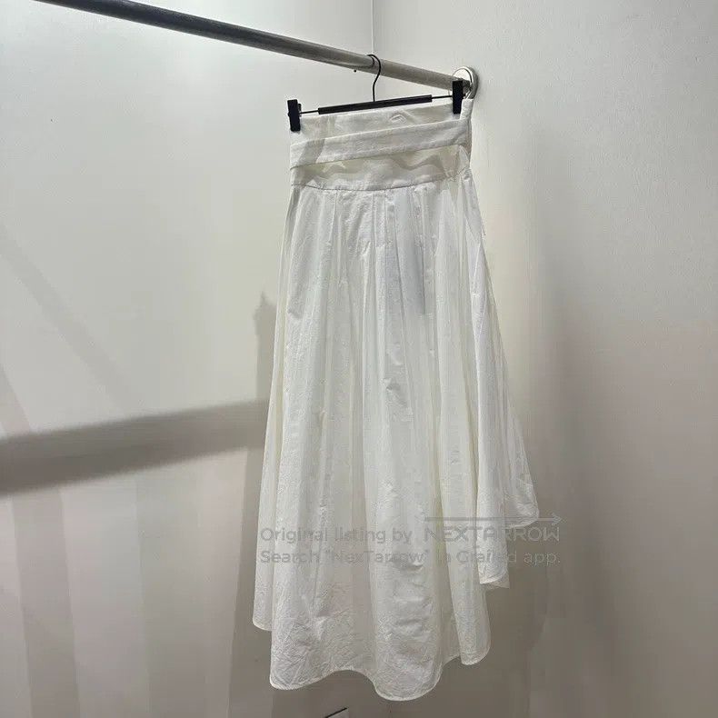 Brunello Cucinelli Brunello Cucinelli Tie Belt Solid Color Asymmetrical Skirt Size 26" / US 2 / IT 38 - 2 Thumbnail