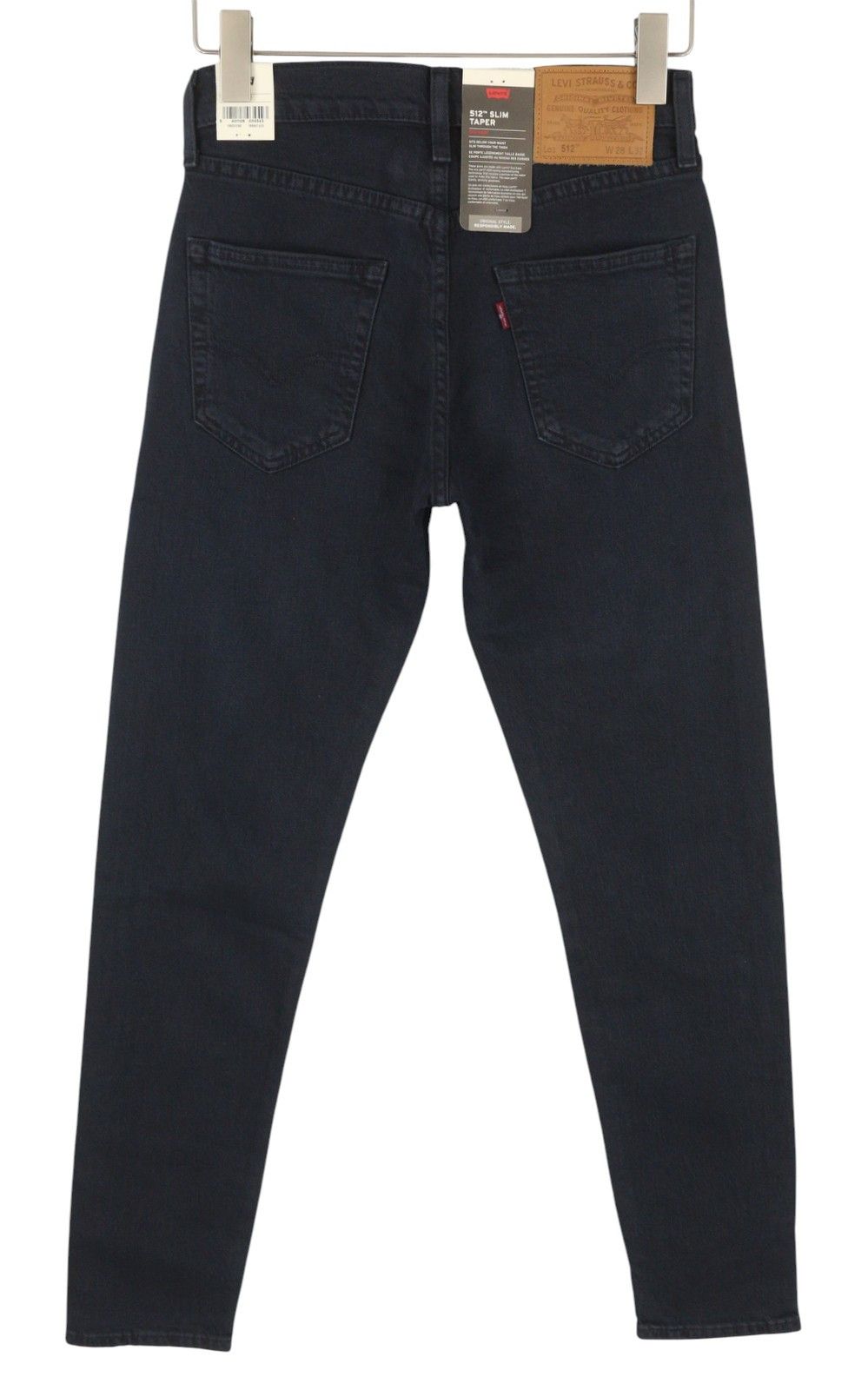 Levi's 512 W28/L32 Dark Blue Slim Taper Big E Zip Jeans 87076 Size US 28 / EU 44 - 4 Thumbnail