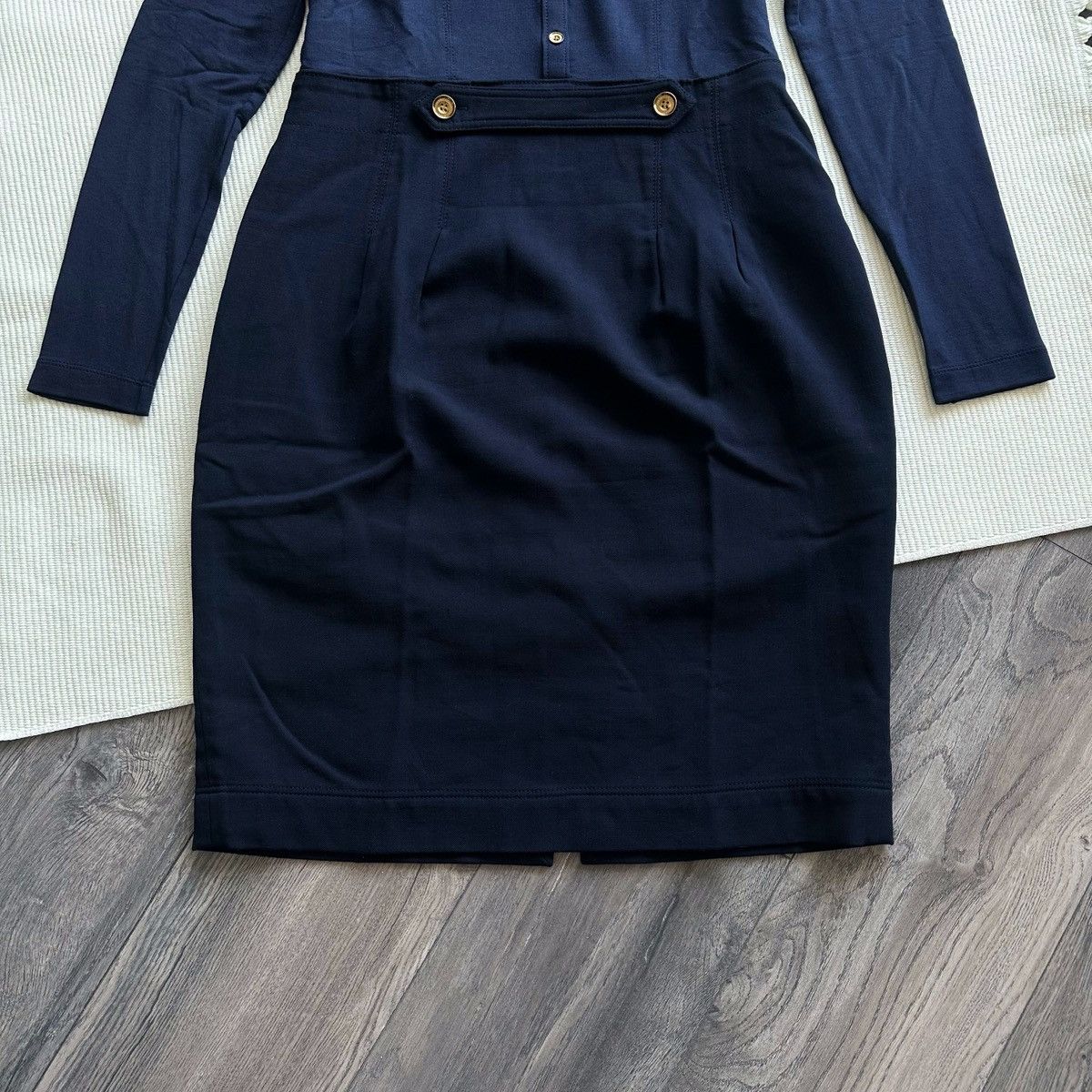 Burberry Burberry Brit Deep Navy One Piece Military Wool Blend Dress Size M / US 6-8 / IT 42-44 - 6 Thumbnail
