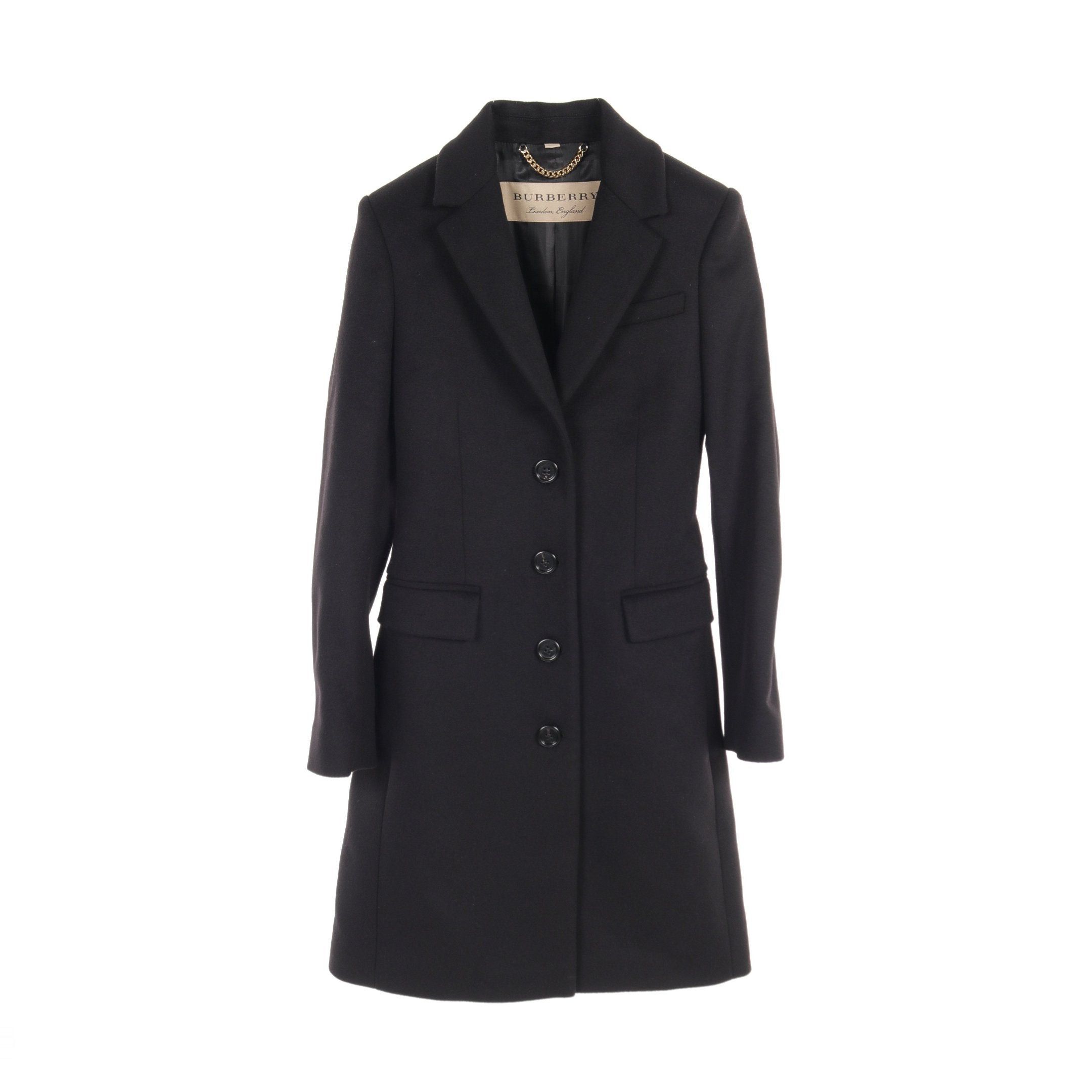 Burberry Burberry Coat Wool Cashmere Black Size ONE SIZE - 1 Thumbnail