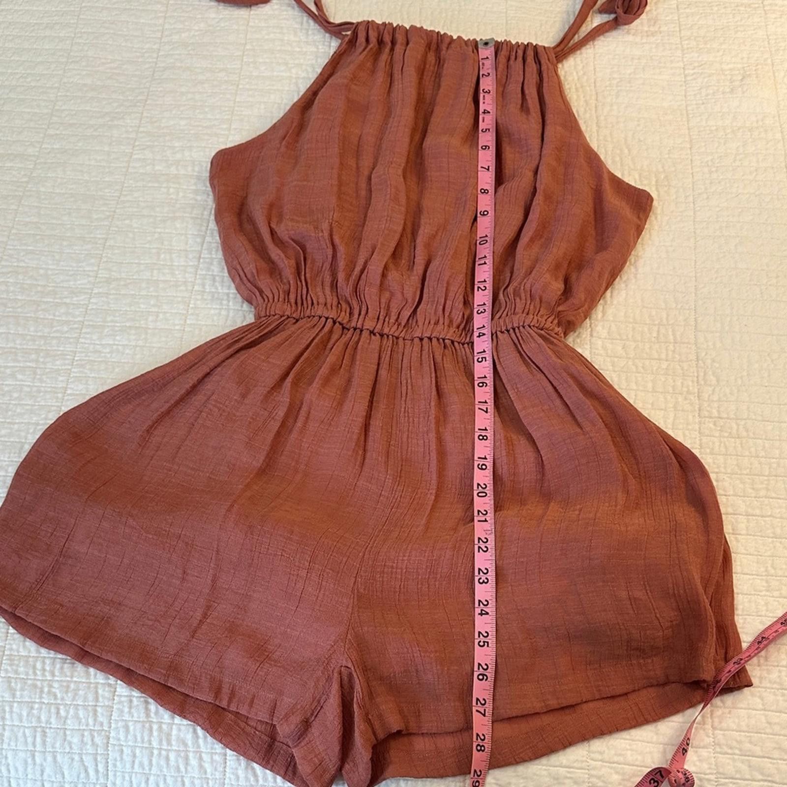 Other KLD small Rust Romper Tie Straps balletcore Coquette Girl Size 28" / US 6 / IT 42 - 4 Thumbnail