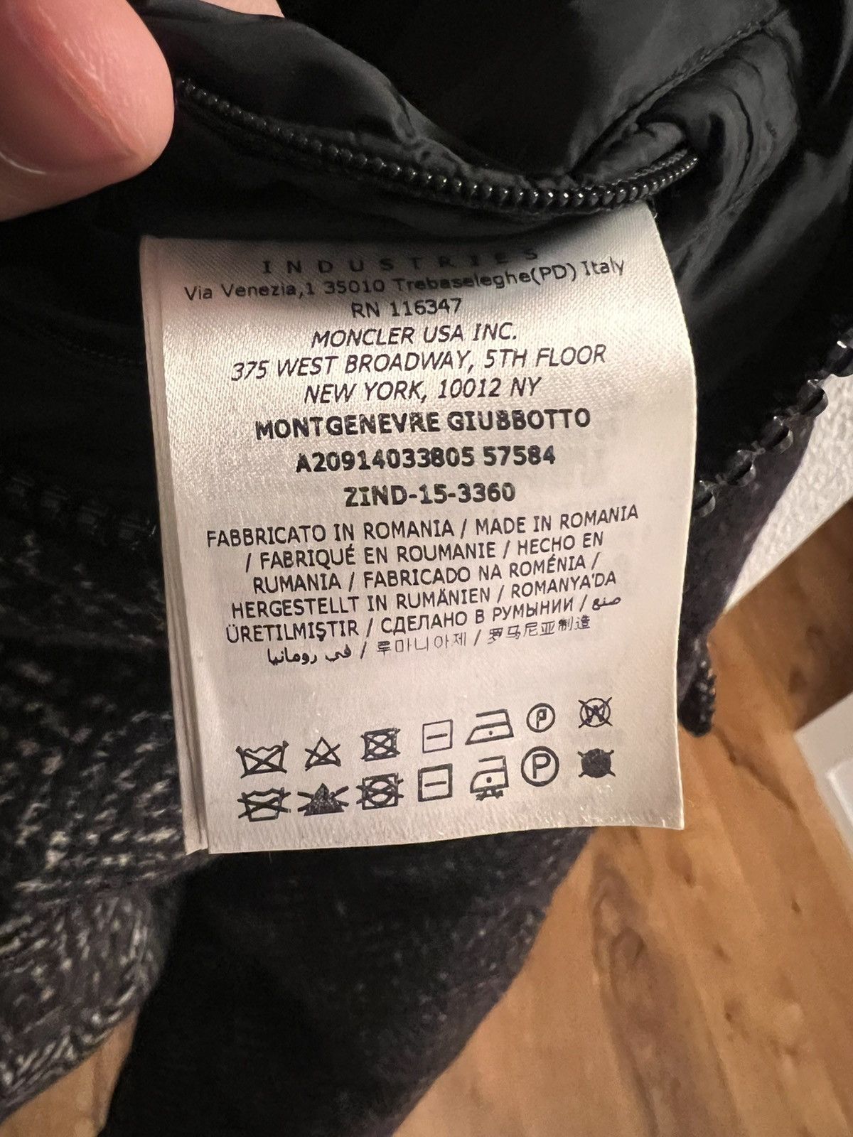Moncler *Rare* Moncler Montgenevre Wool Herringbone Down Jacket Size US XL / EU 56 / 4 - 6 Thumbnail