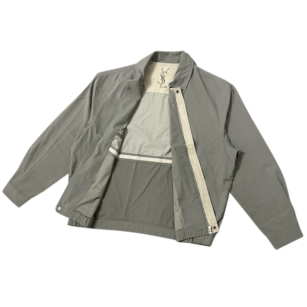 Yves Saint Laurent Vintage YSL Yves Saint Laurent Big Logo Work Casual Jacket Size US L / EU 52-54 / 3 - 2 Thumbnail