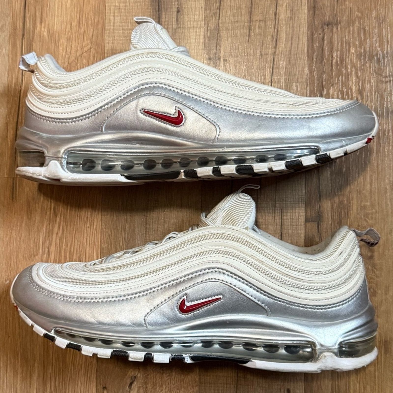 Nike Nike Air Max 97 QS B-Sides White Silver Size US 10.5 / EU 43-44 - 3 Thumbnail