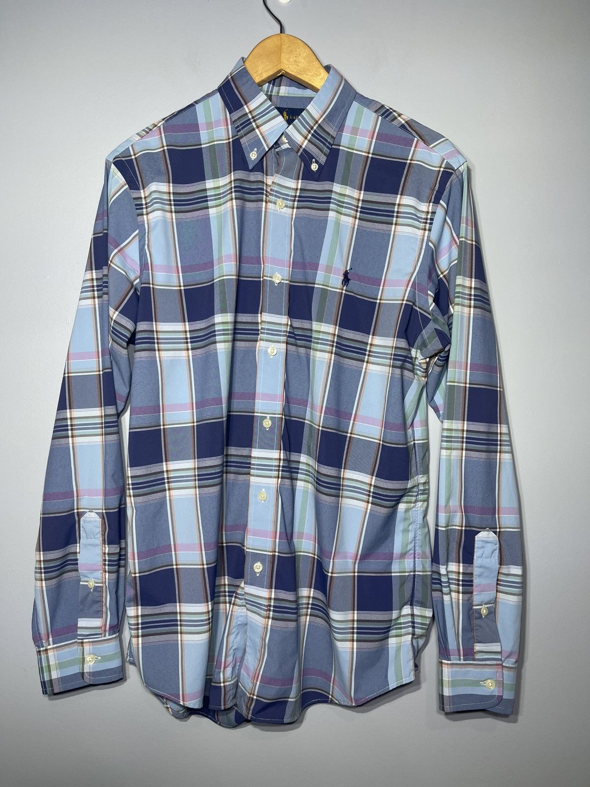 Polo Ralph Lauren Polo Ralph Lauren Men's Sz M Blue Plaid Performance Shirt Size US M / EU 48-50 / 2 - 2 Thumbnail