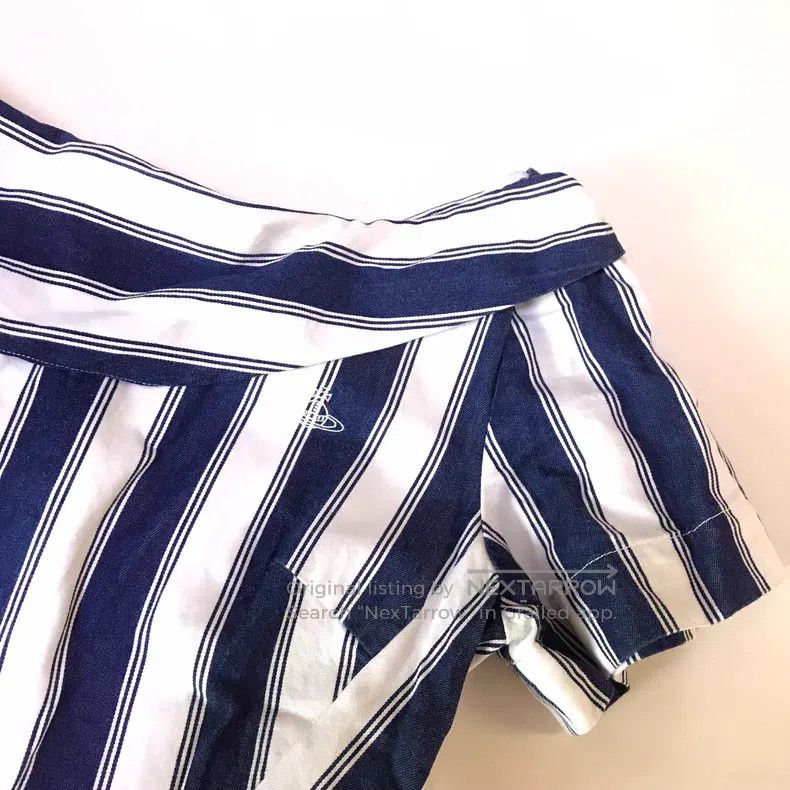 Vivienne Westwood Vivienne Westwood Irregular planet embroidery blue and whi Size S / US 4 / IT 40 - 4 Thumbnail