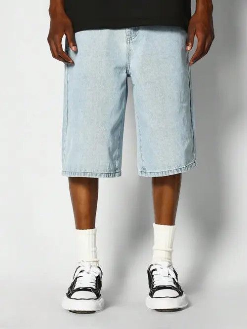 Jean Denim Jeans Washed Shorts Jorts Size US 32 / EU 48 - 2 Thumbnail
