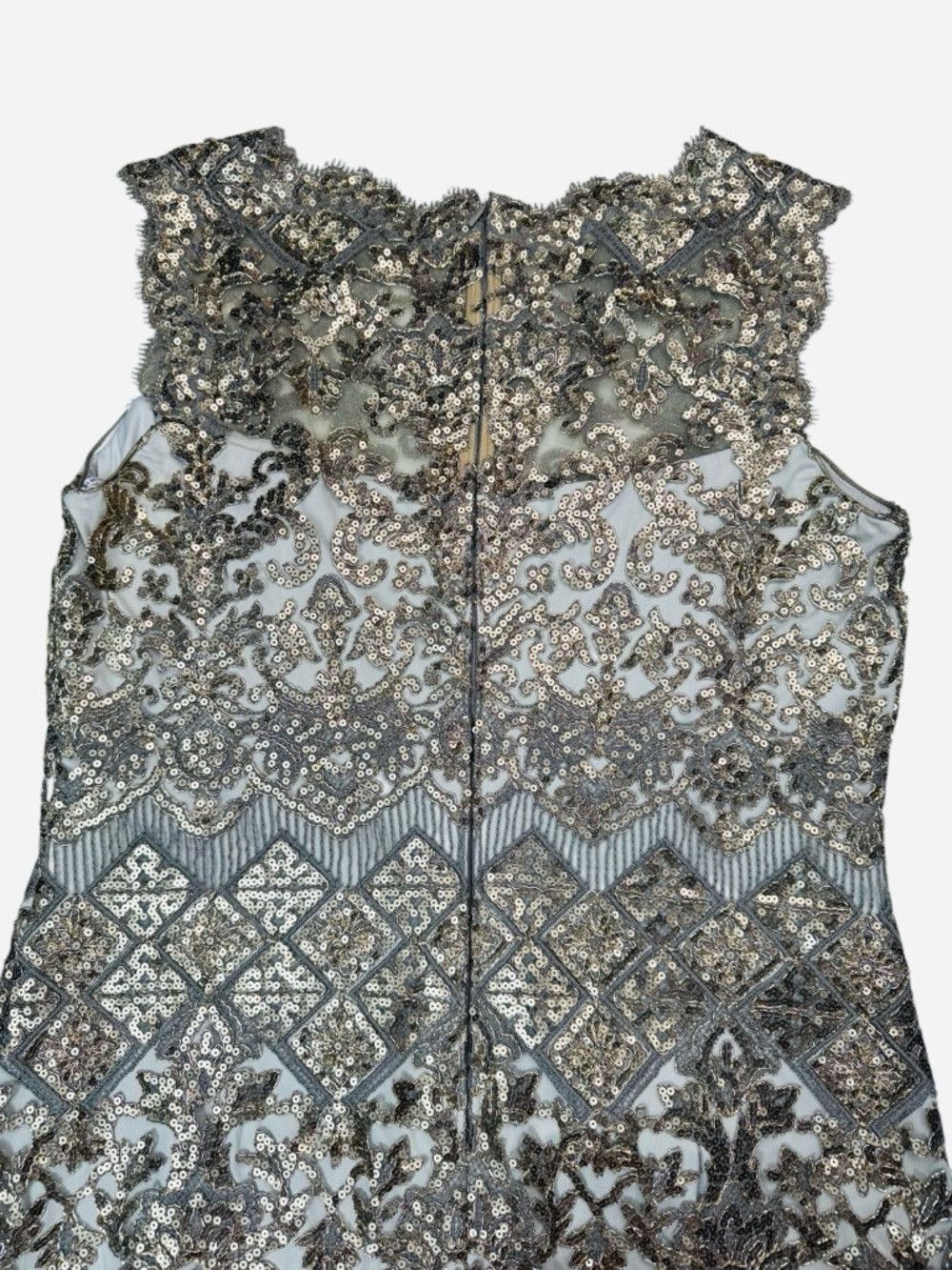Tadashi Shoji NWT New Tadashi Shoji Delta Embroidered Sequin Dress In Smo Size XXL / US 16-18 / IT 52-54 - 9 Thumbnail