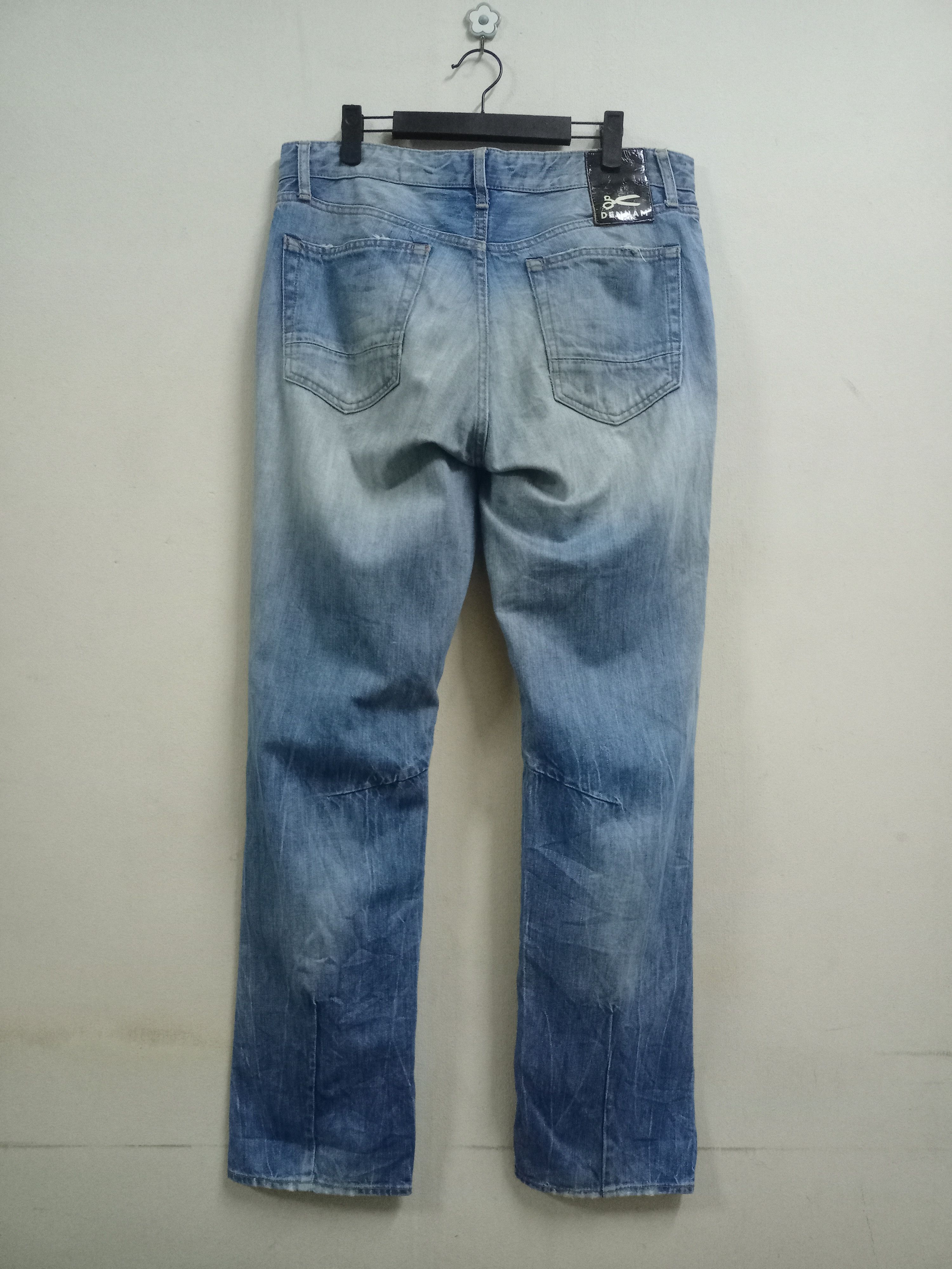 DENHAM Vintage Denhan Razor Blue Wash Loose Jeans 35x33 Size US 35 - 2 Thumbnail
