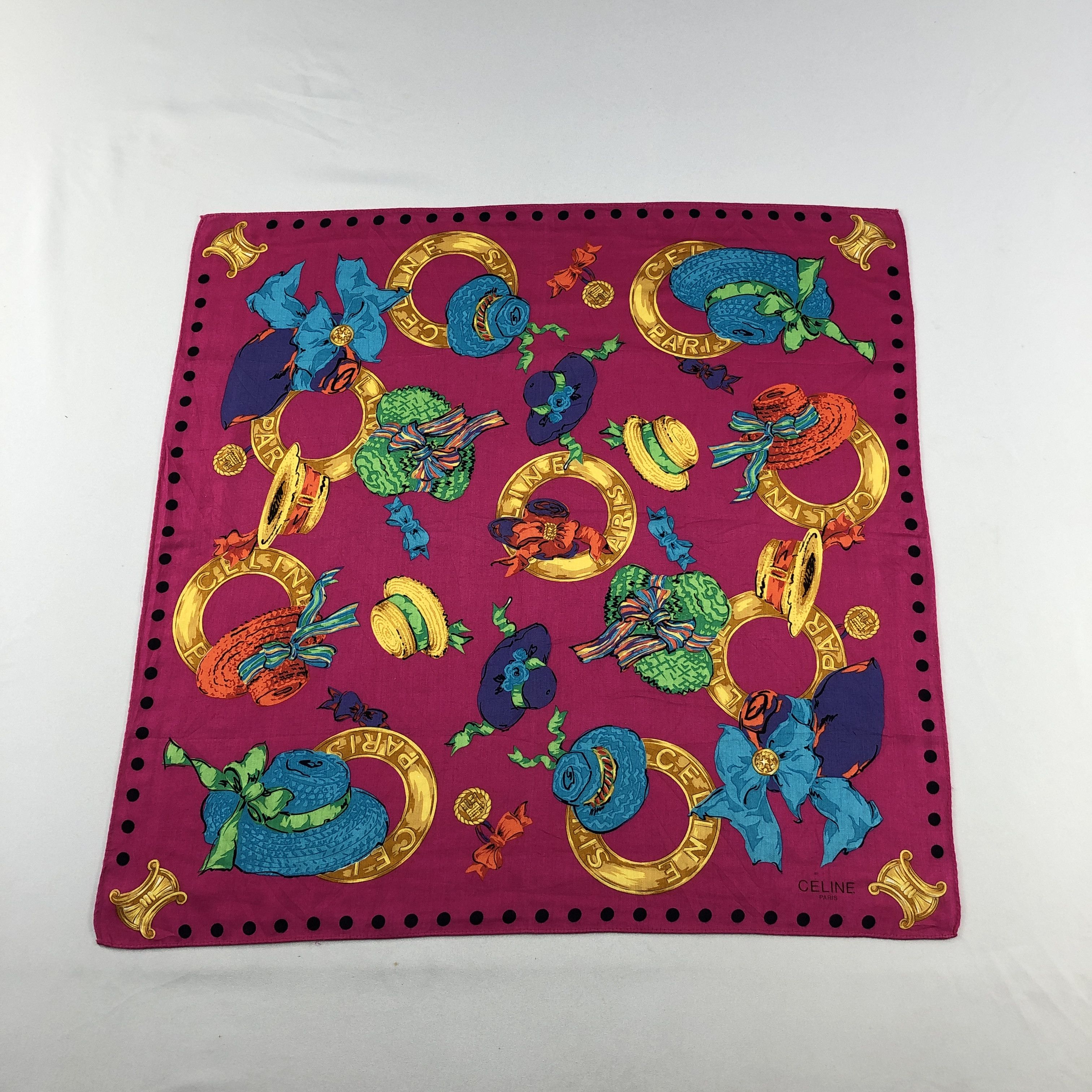 Celine Celine Handkerchief Neckerchief Bandana H2878 Size ONE SIZE - 1 Thumbnail
